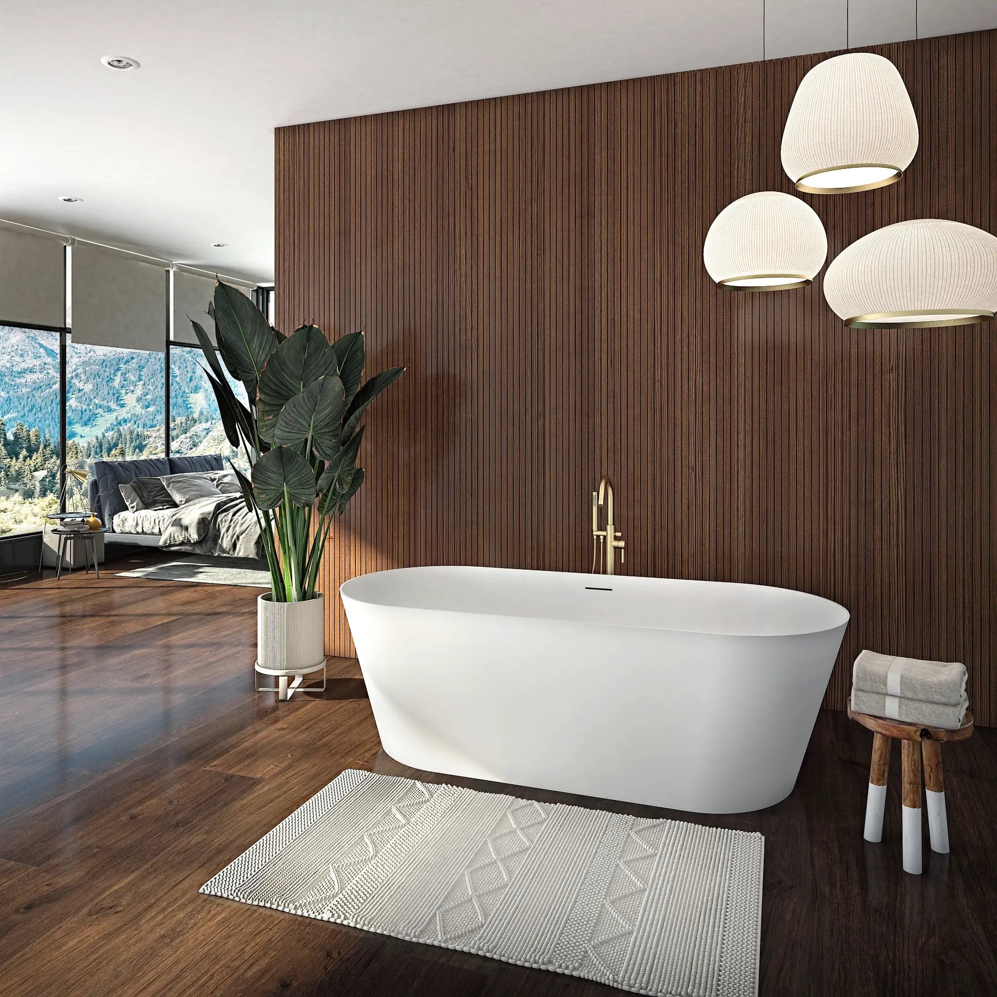 matte white bathtub