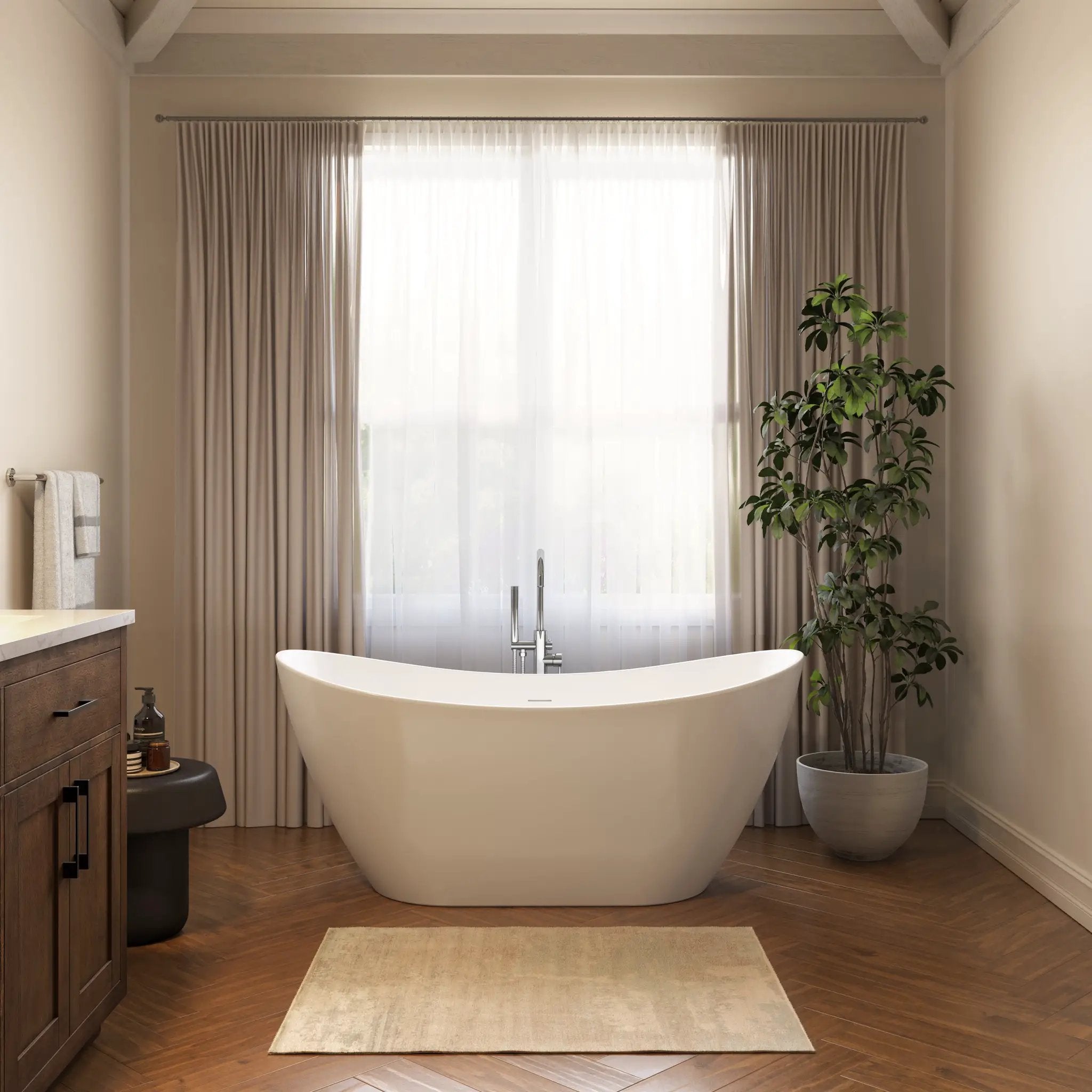 white bathtub