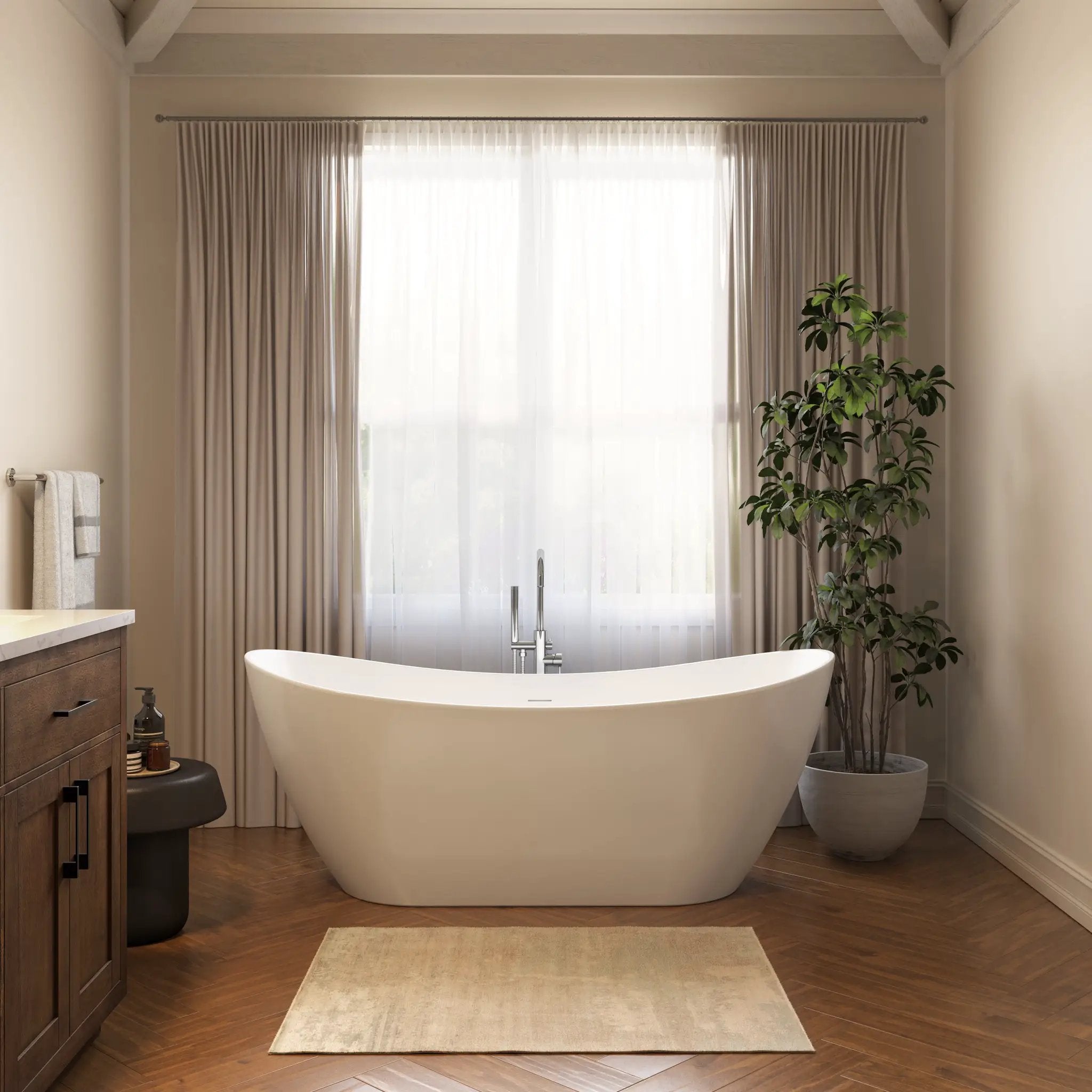 white bathtub