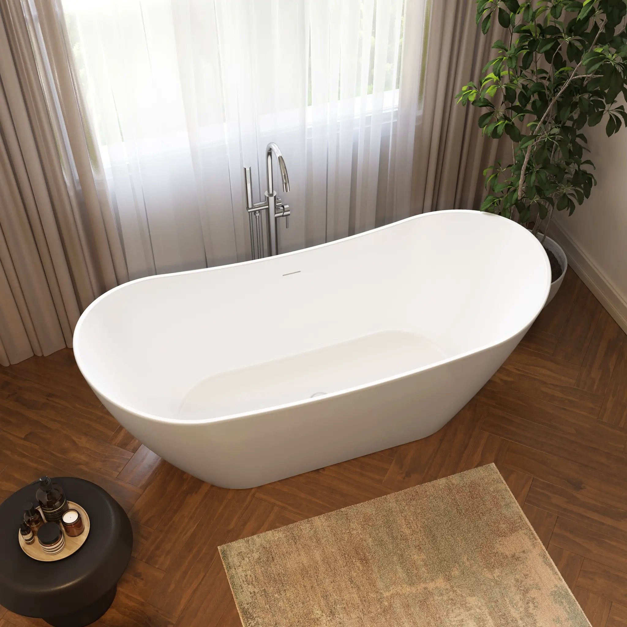white bathtub