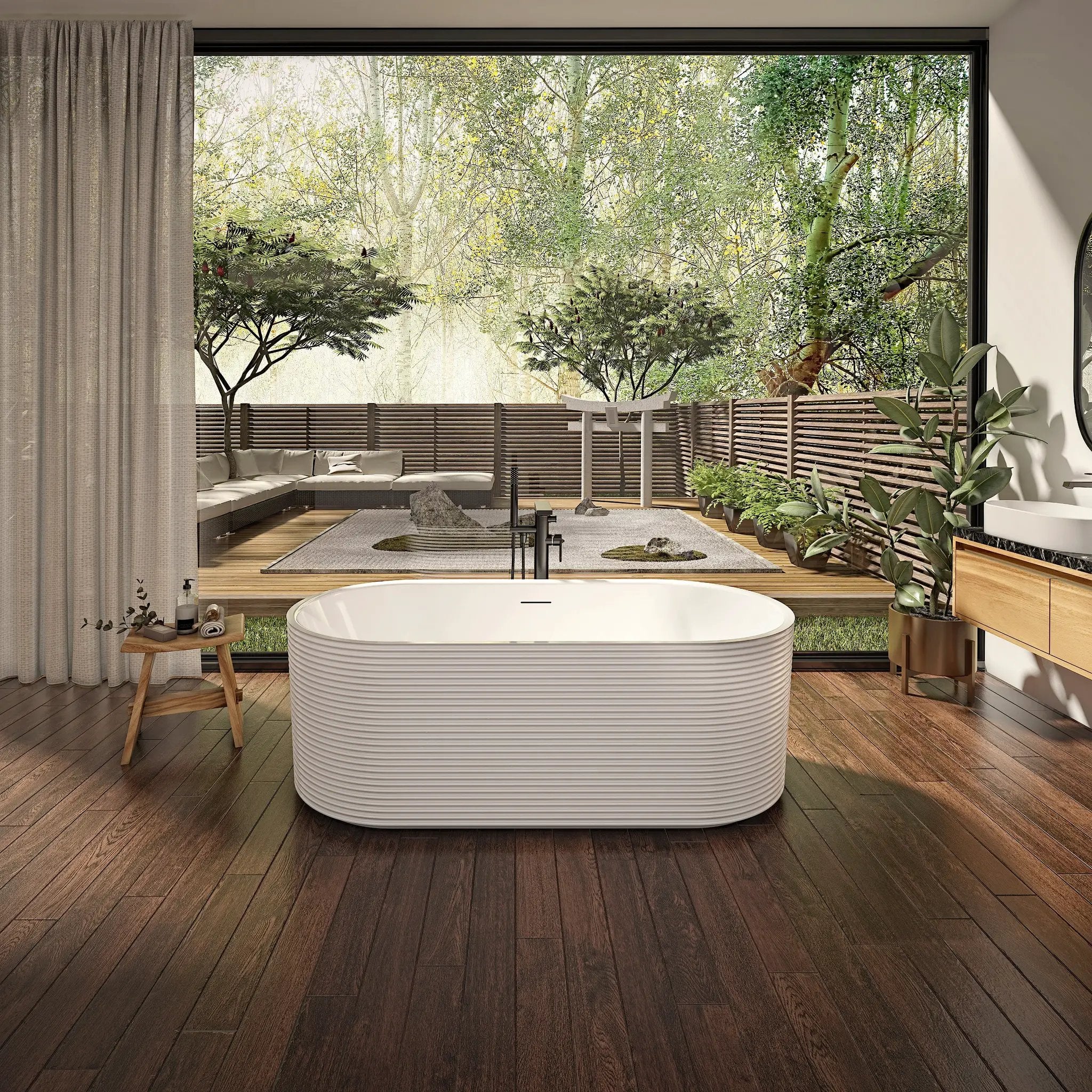 white bathtub