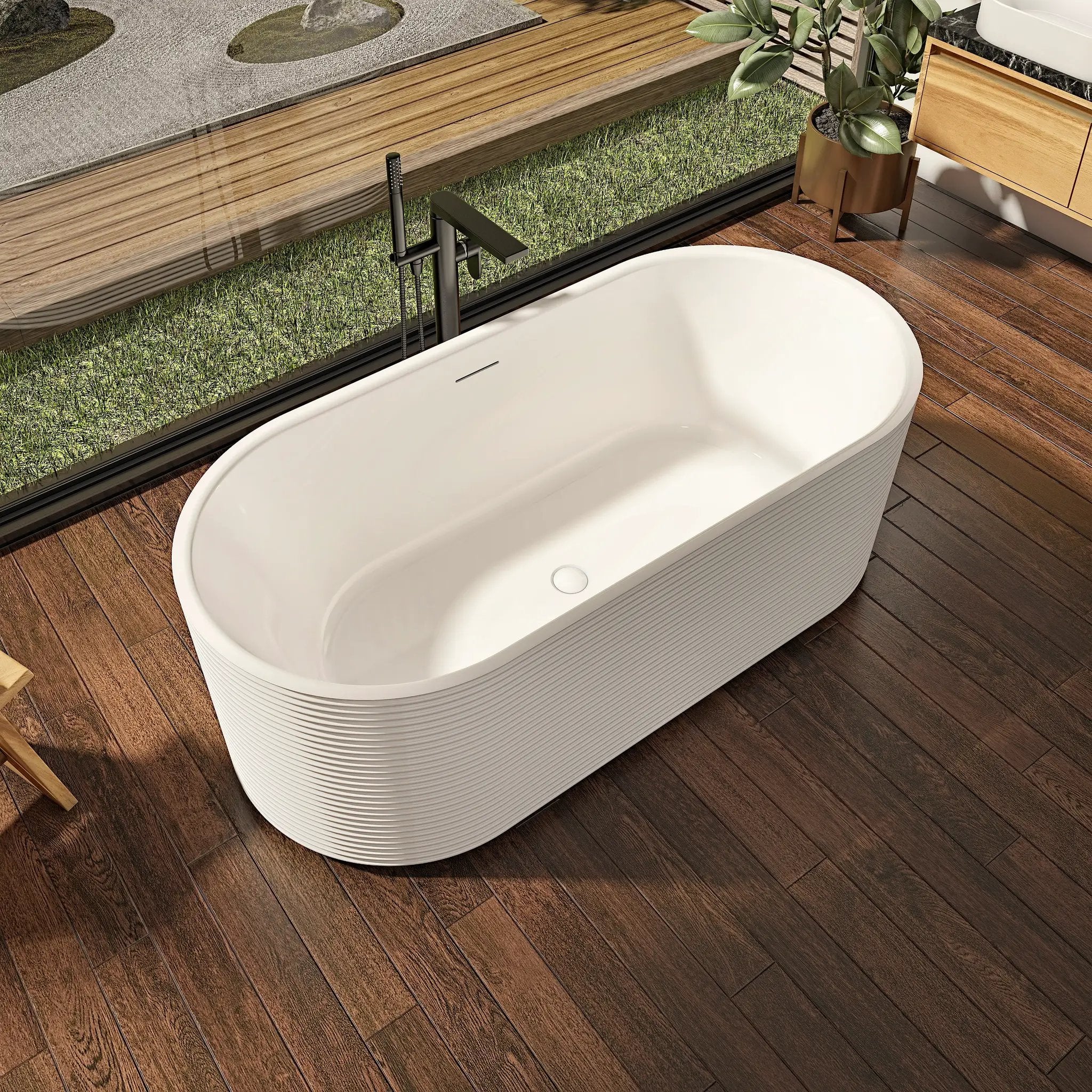 white bathtub