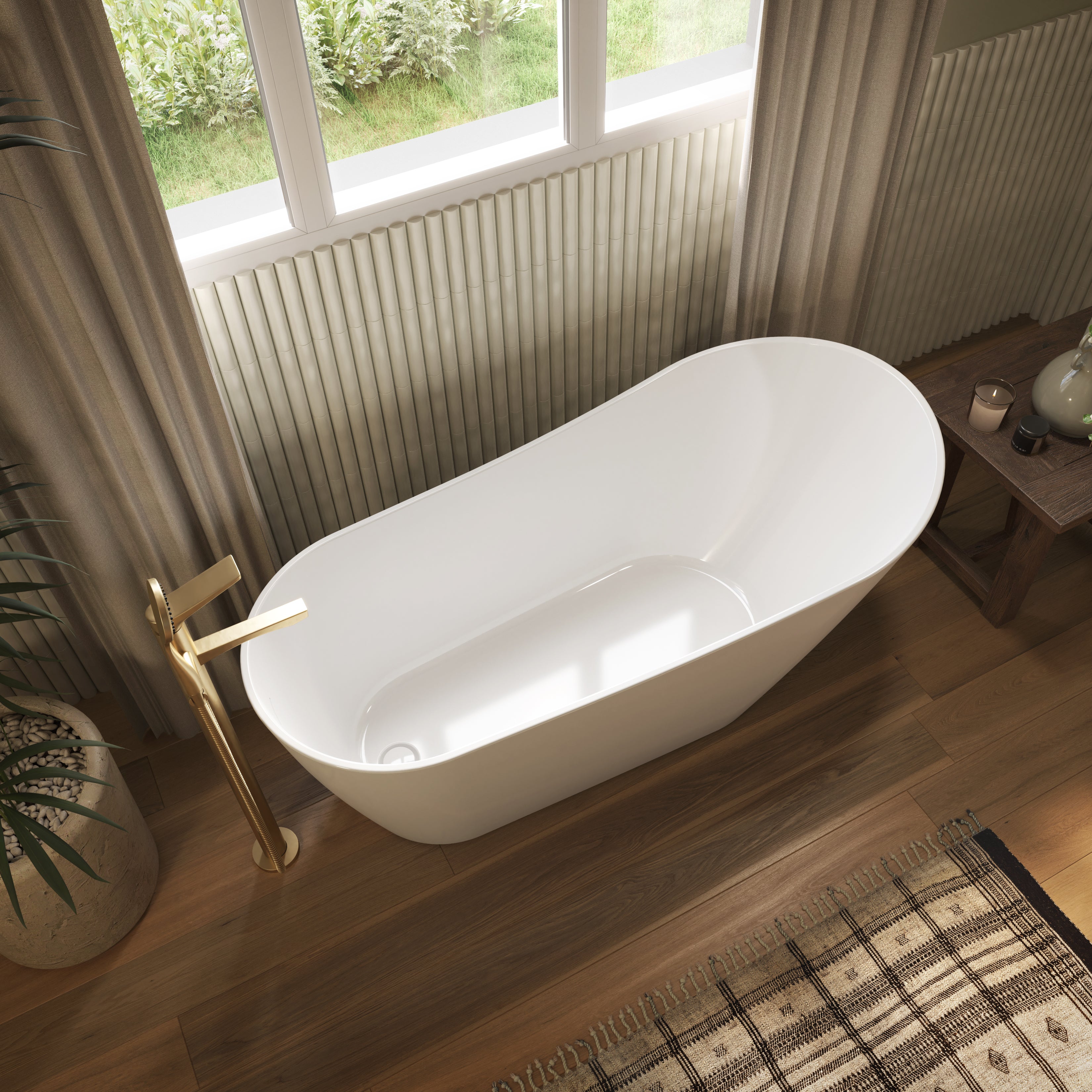 white bathtub