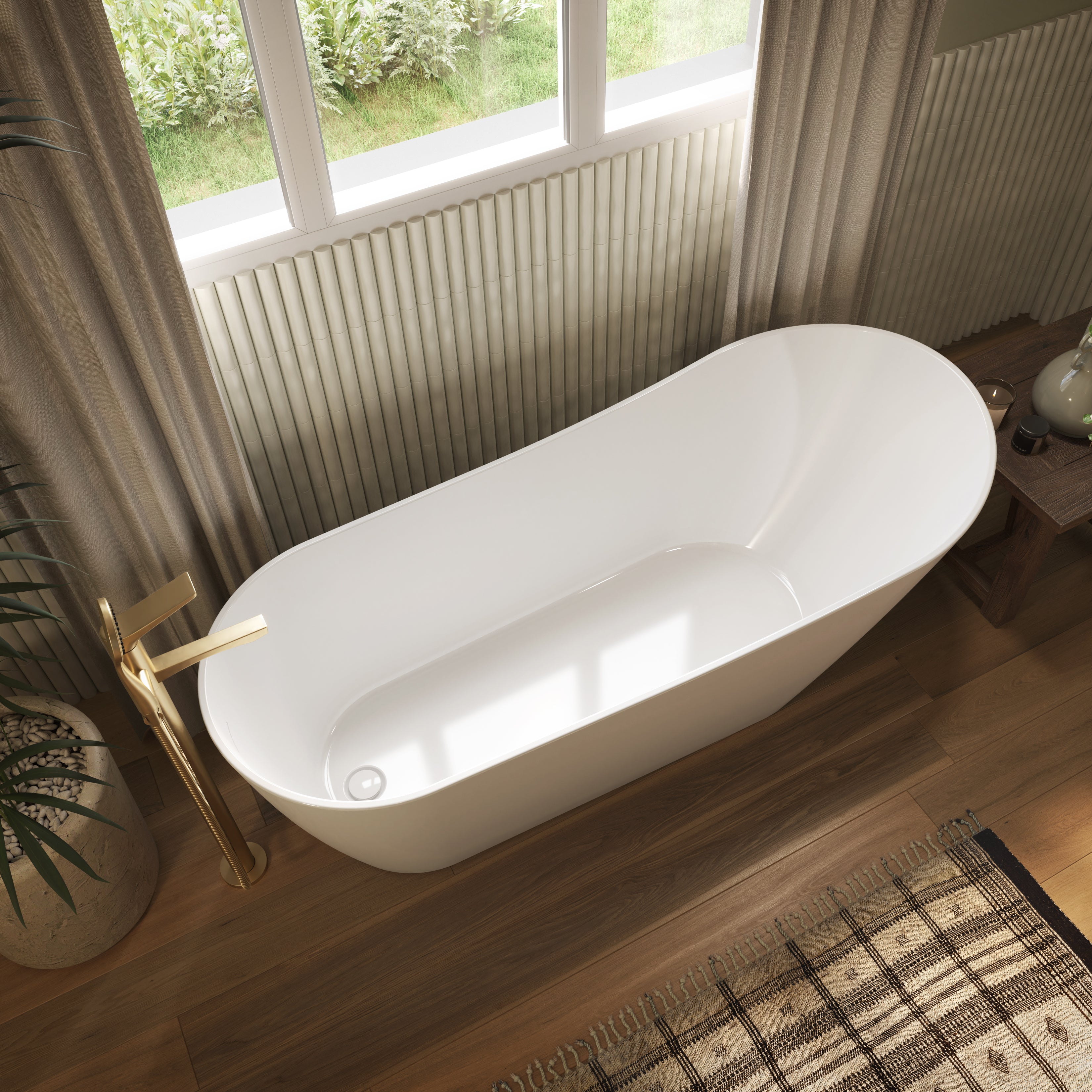white bathtub