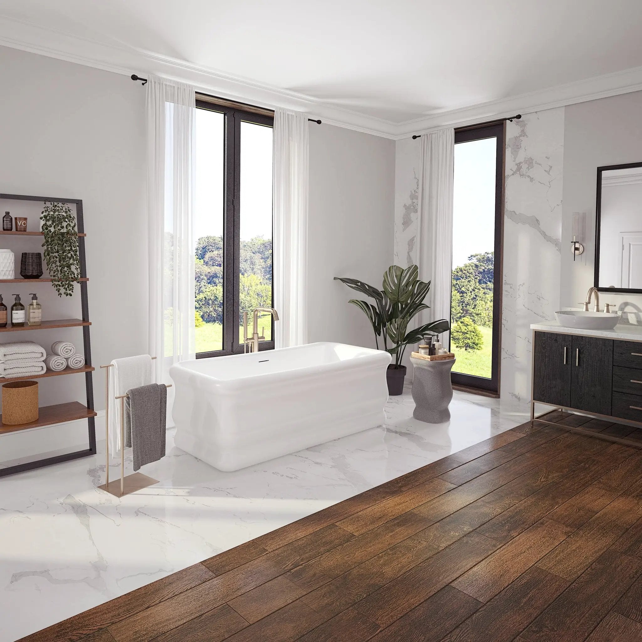 white bathtub