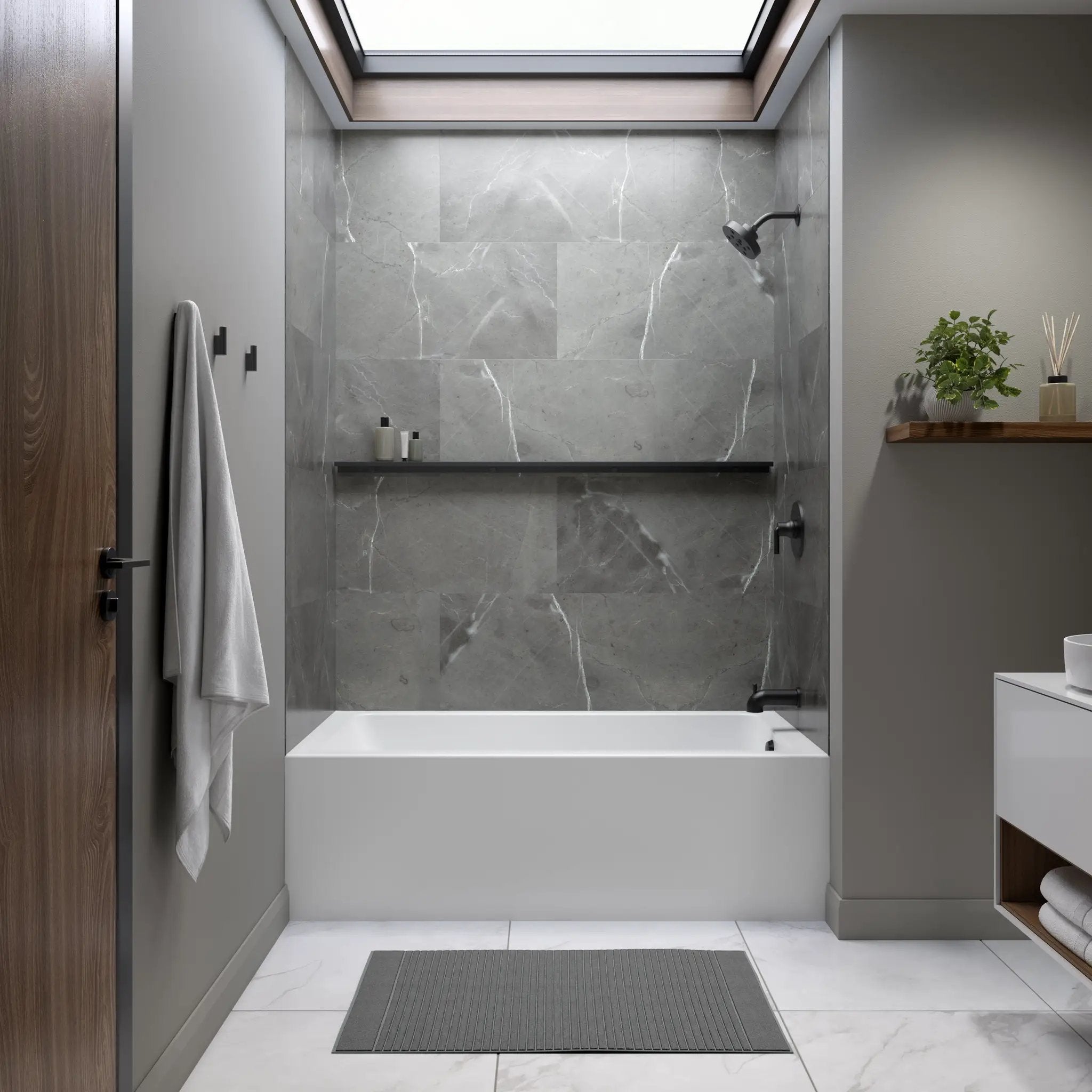 white bathtub