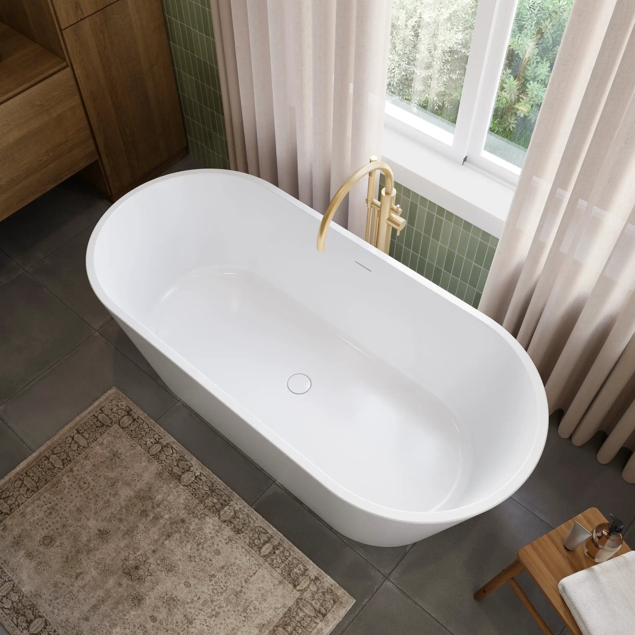white bathtub