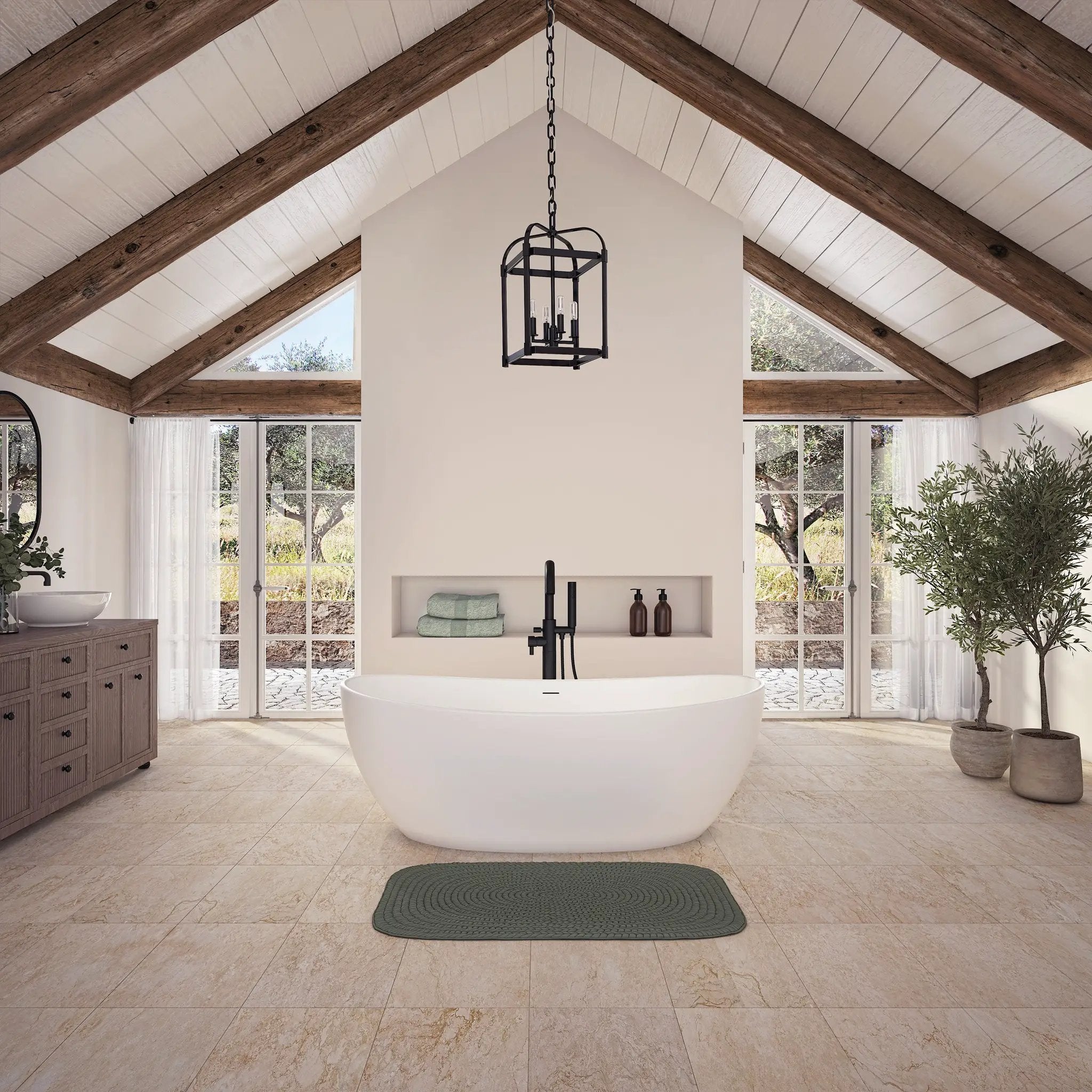 matte white bathtub