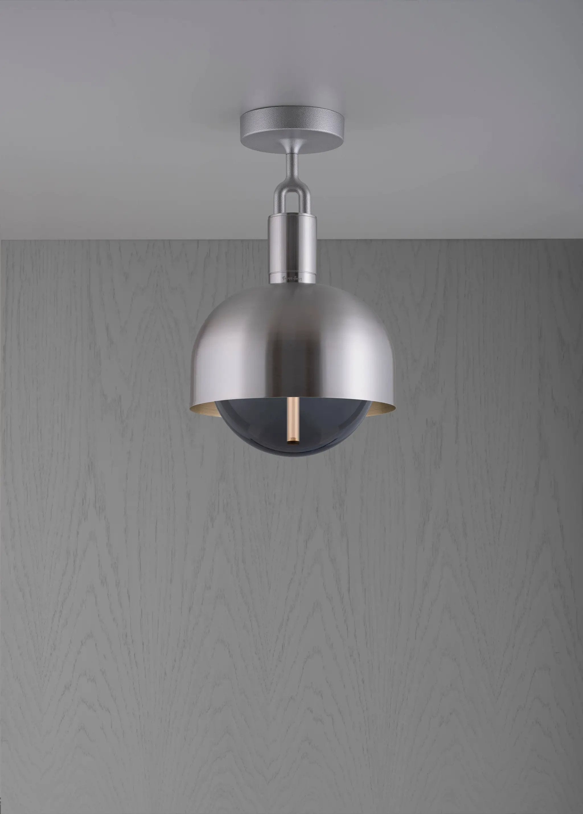 Buster + Punch Forked Ceiling Light Shade Smoked Globe Medium by Buster + Punch