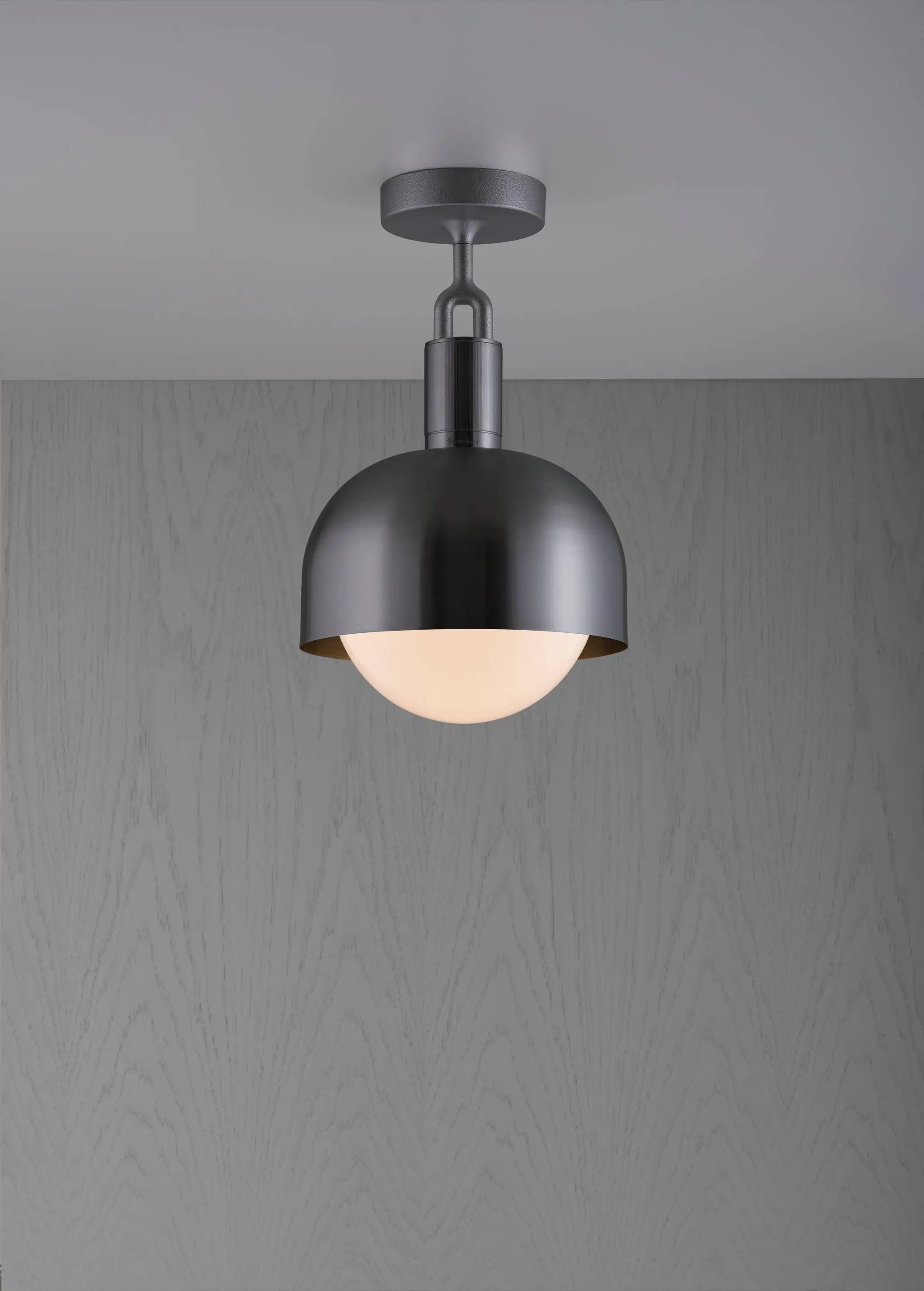 Buster + Punch Forked Ceiling Light Shade Opal Globe Medium by Buster + Punch