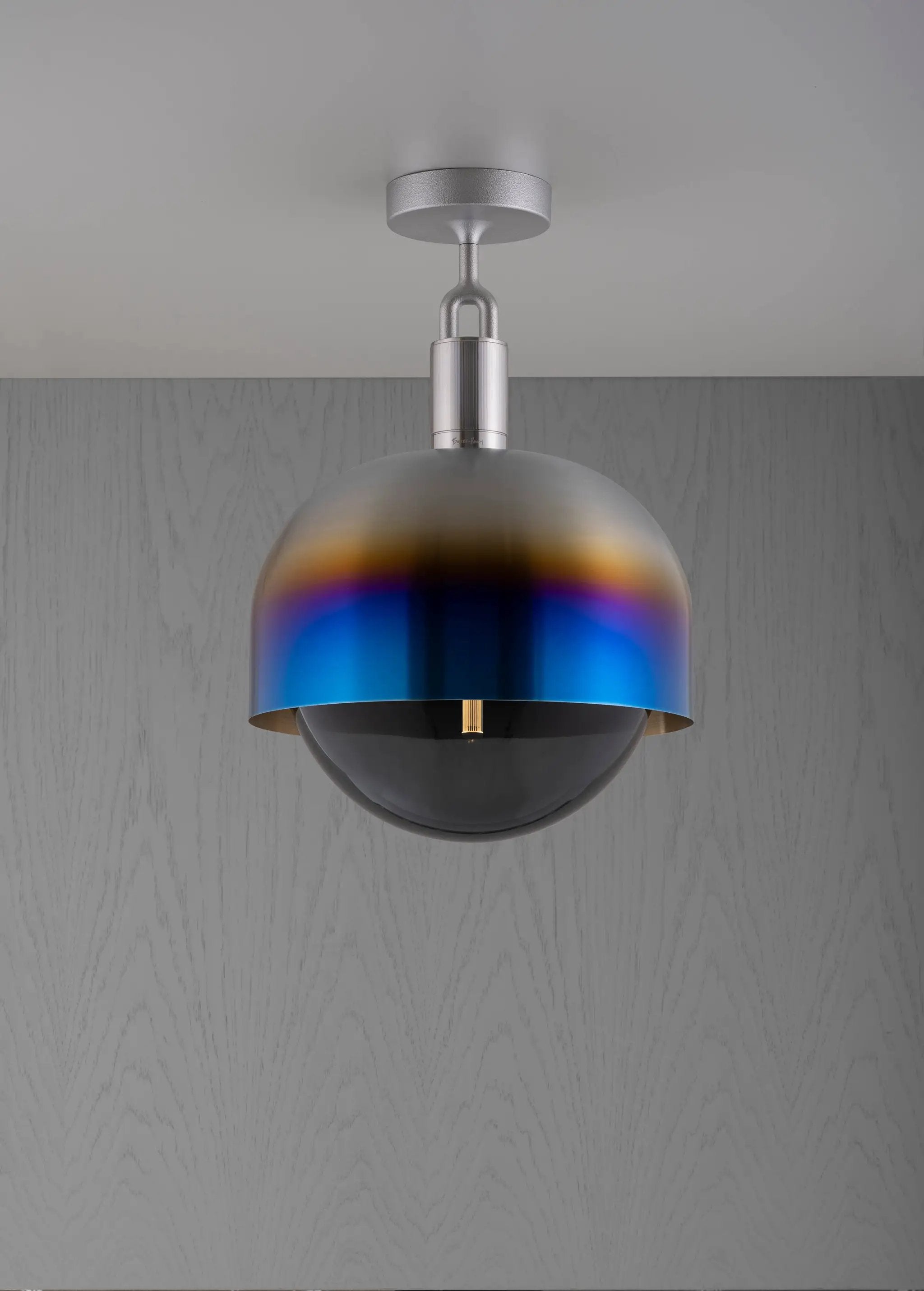 Buster + Punch Forked Ceiling Light Shade Smoked Globe Large by Buster + Punch
