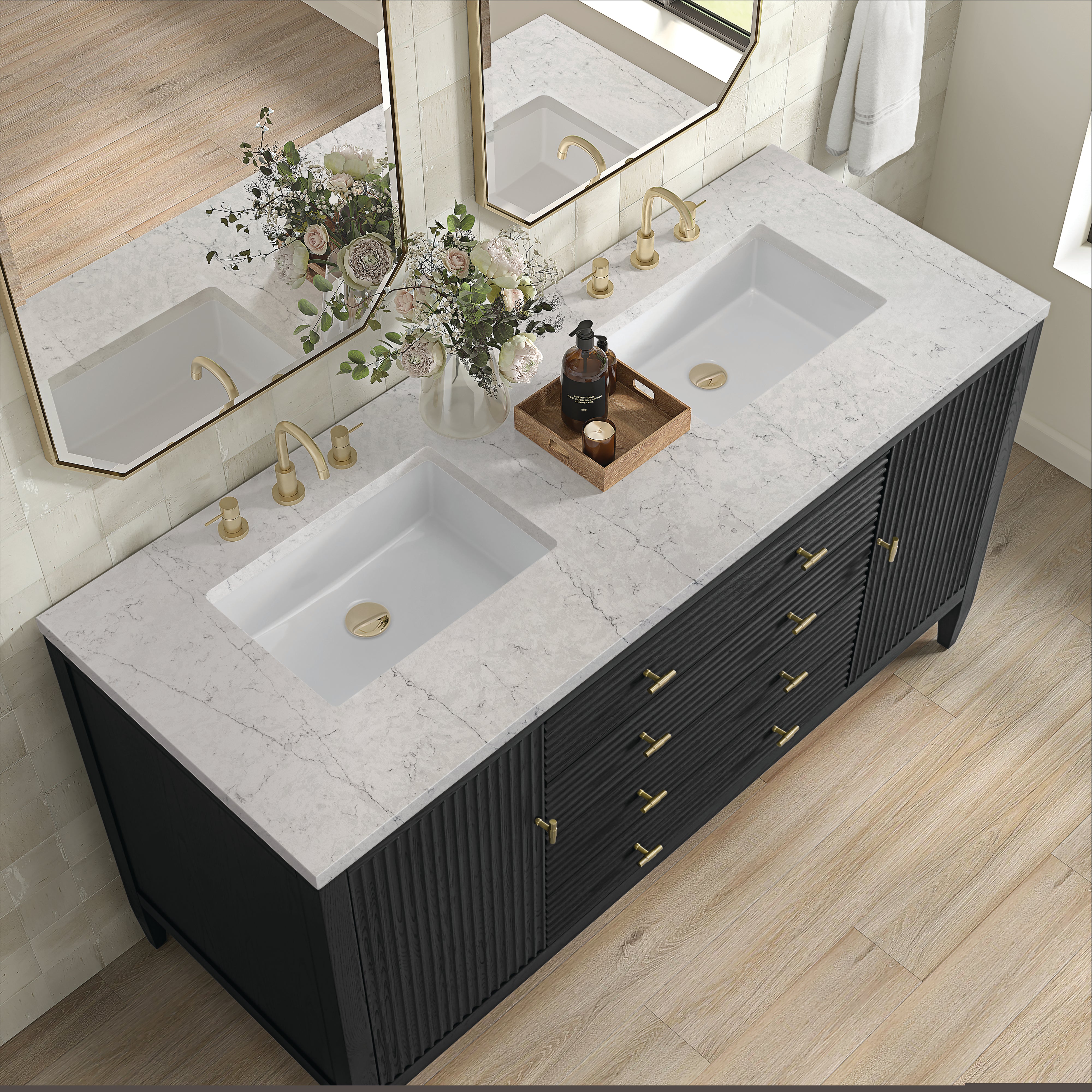 carbon oak vanity