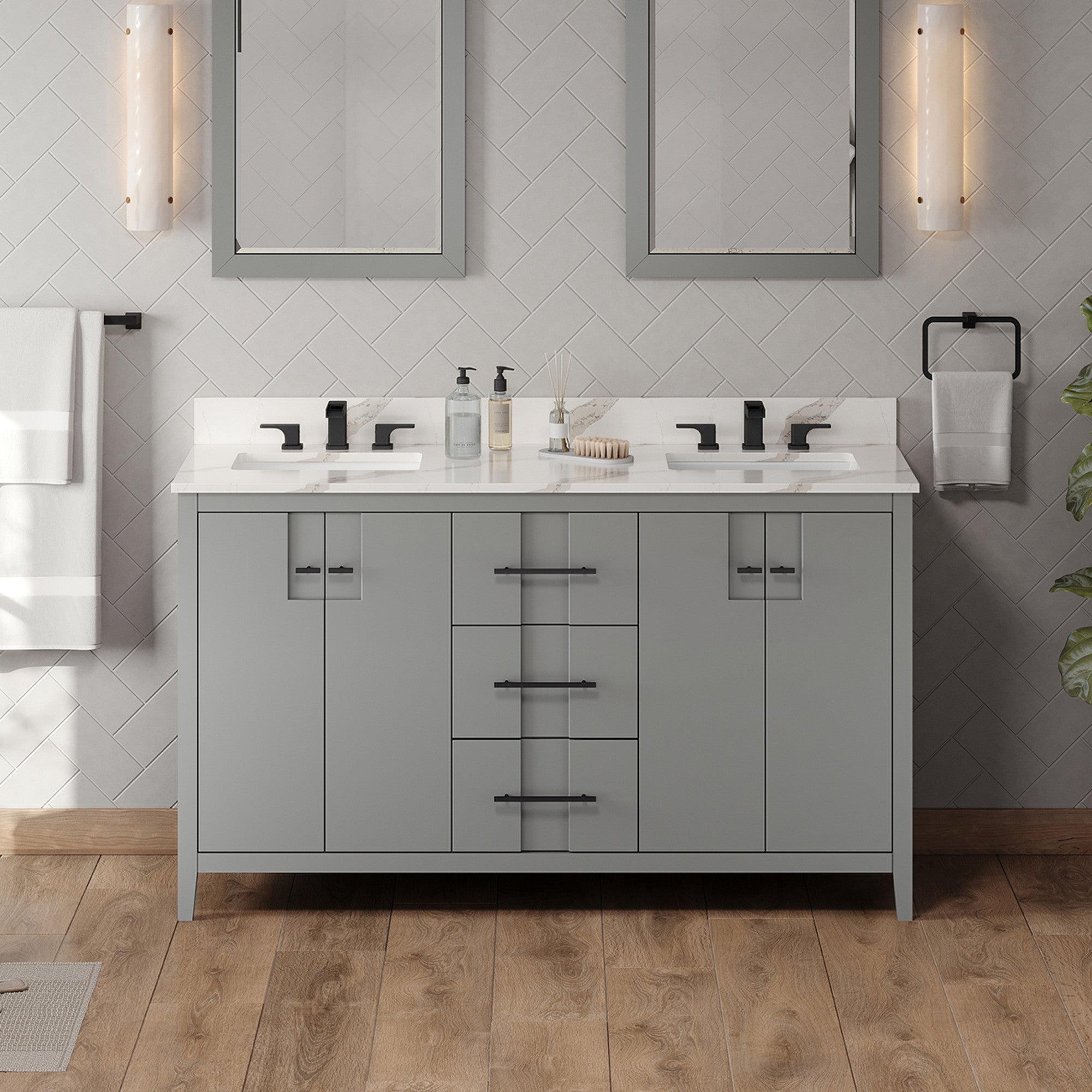 Jeffrey Alexander 60" Katara Vanity Set