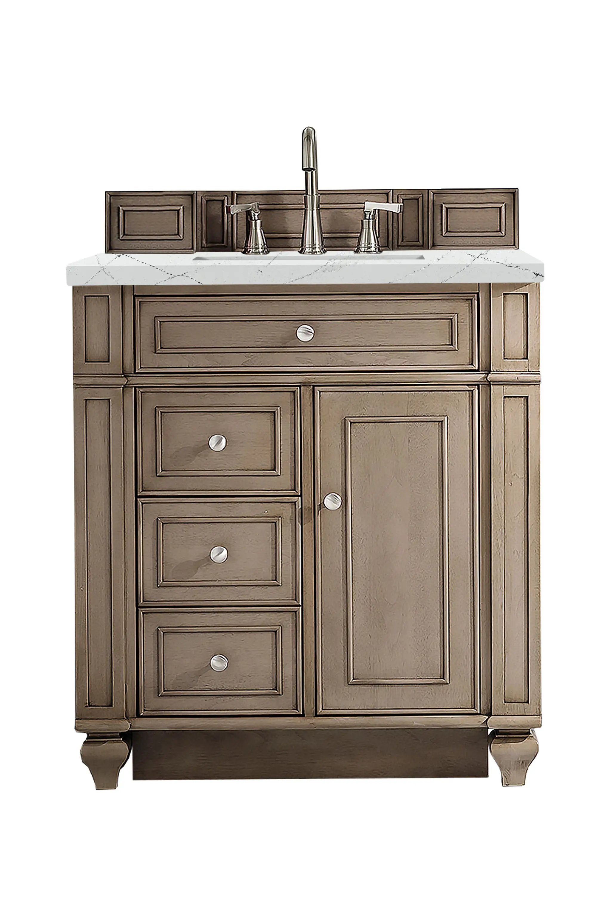 James Martin Bristol 30" Single Vanity Set - Whitewashed Walnut by James Martin Vanities