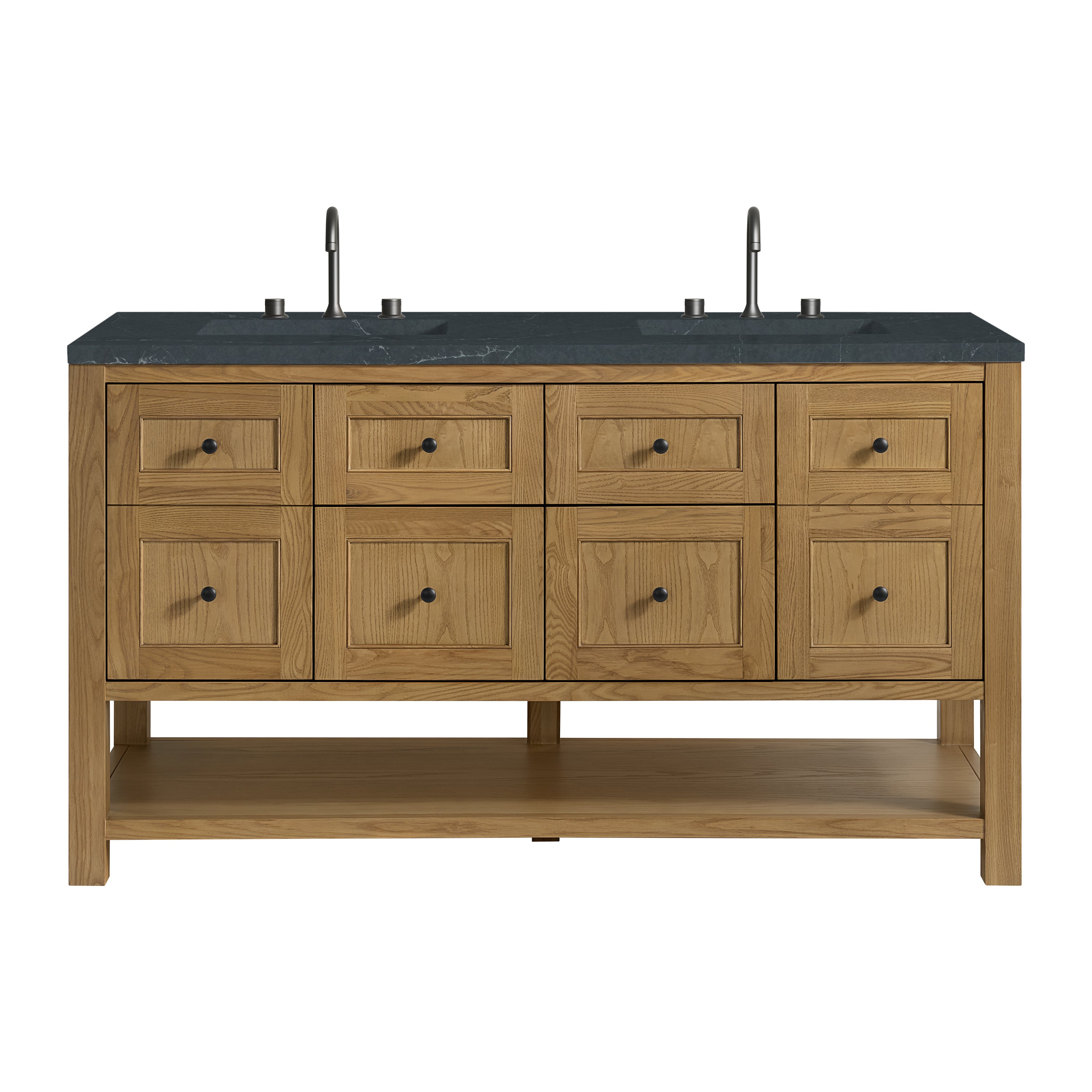 James Martin Vanities Breckenridge 60" Double Vanity - Light Natural Oak