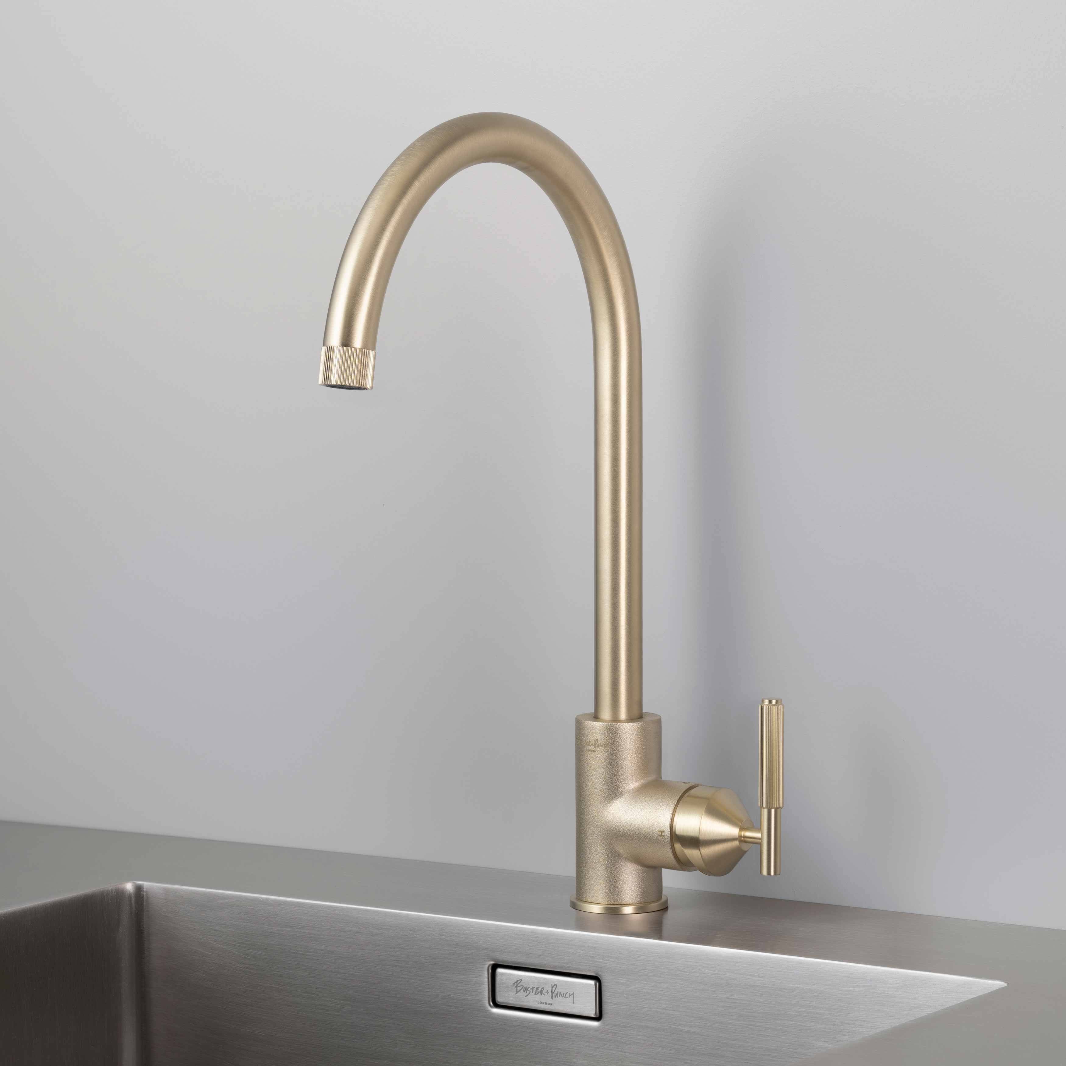 brass kitchen faucet