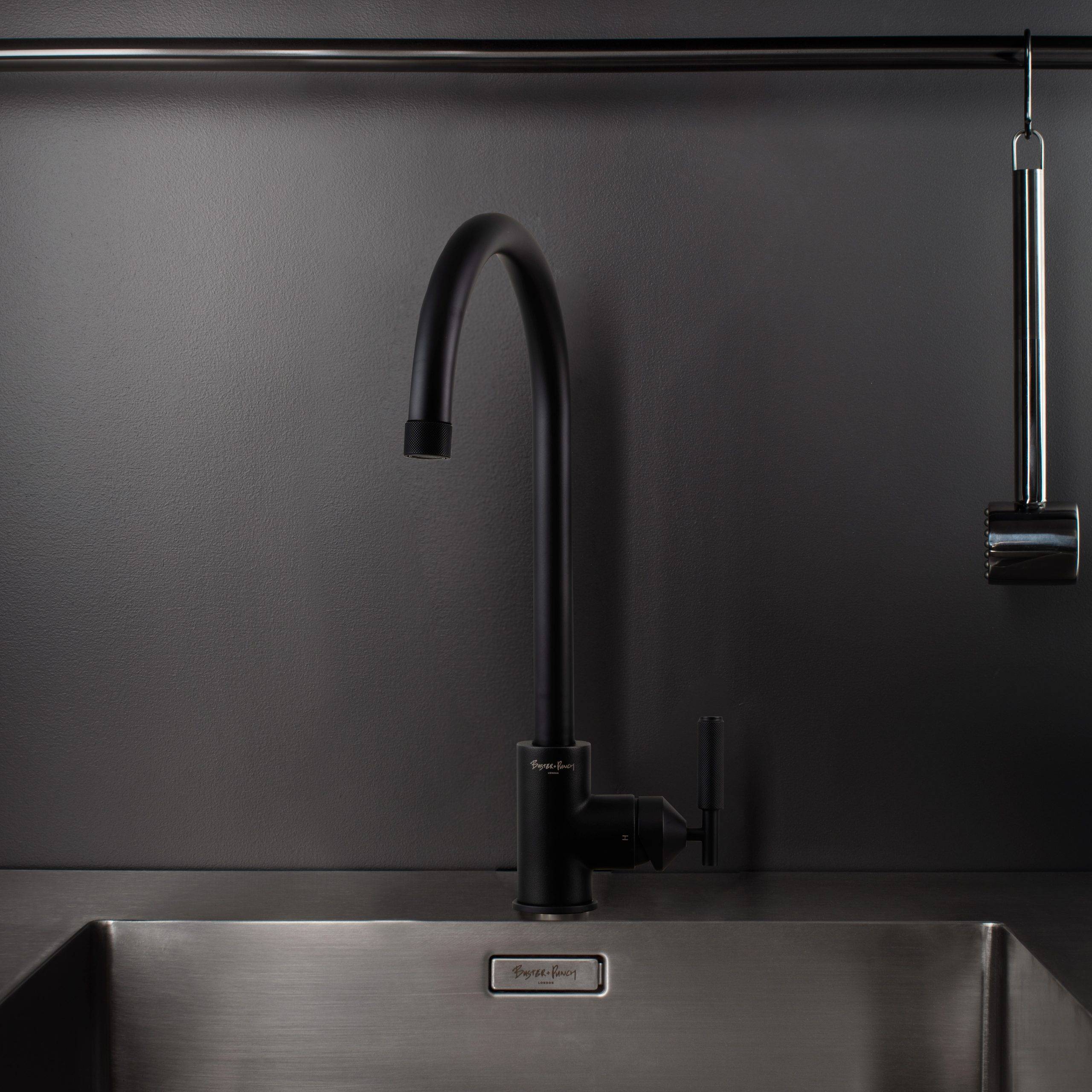 welders black kitchen faucet