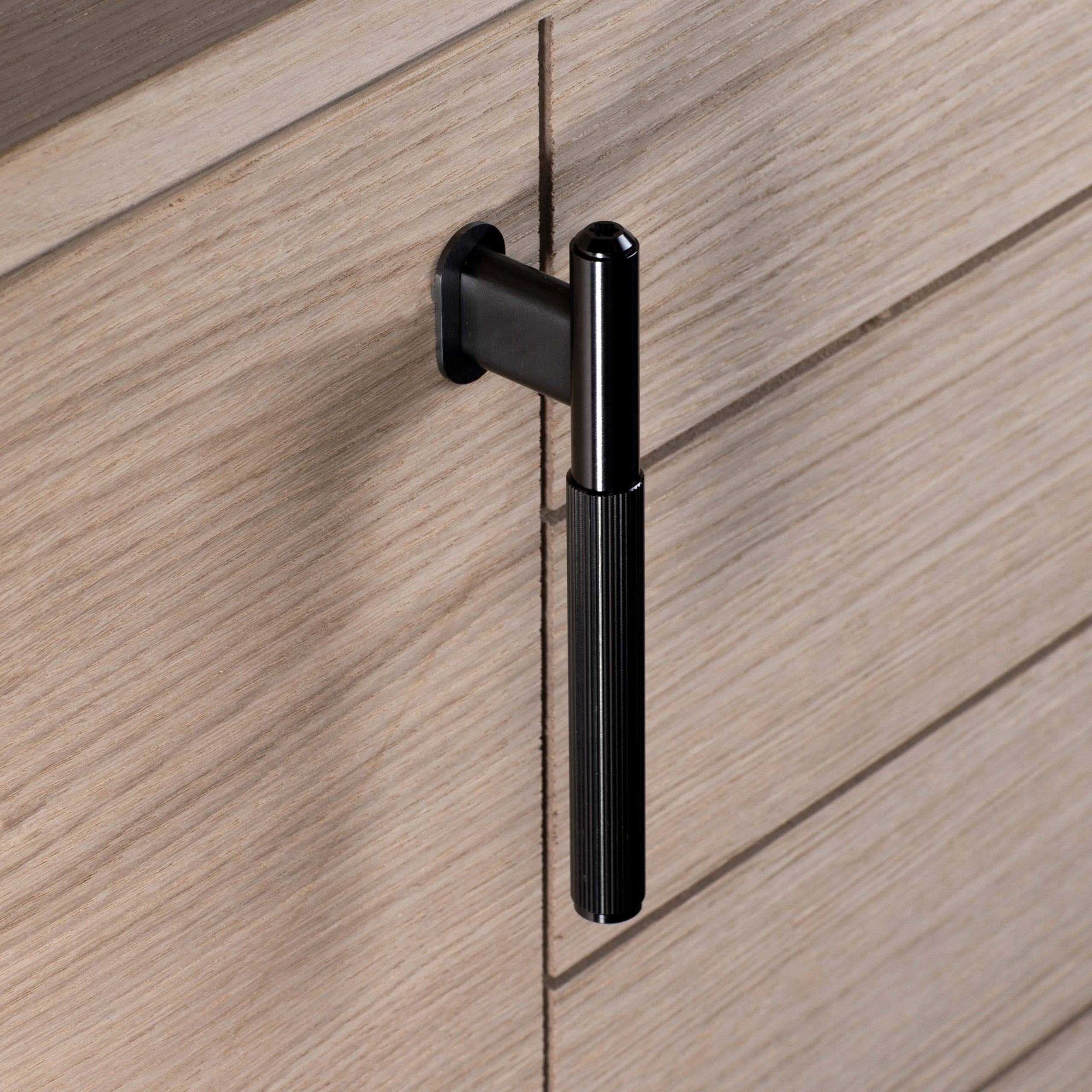 black cabinet handle