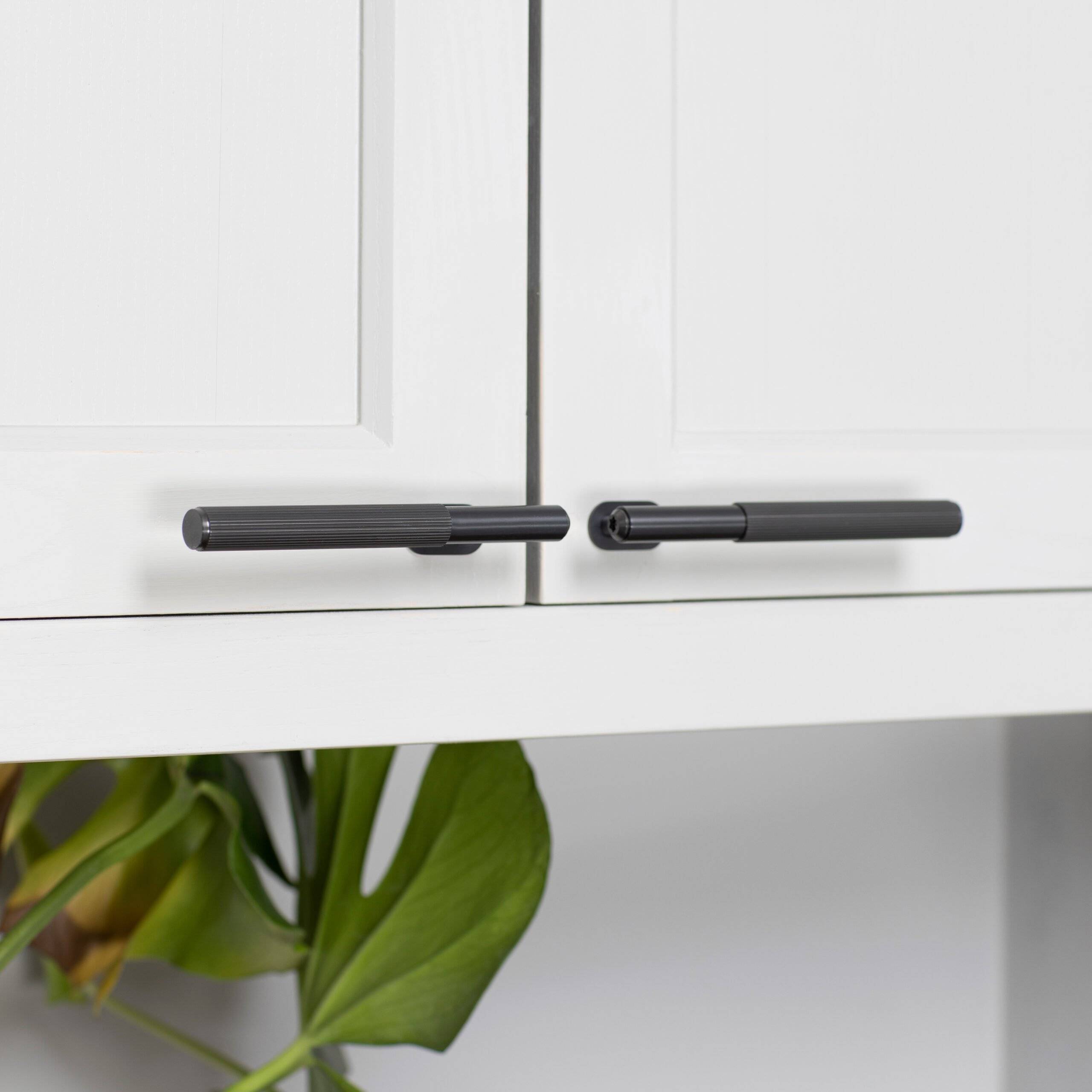 black cabinet handle