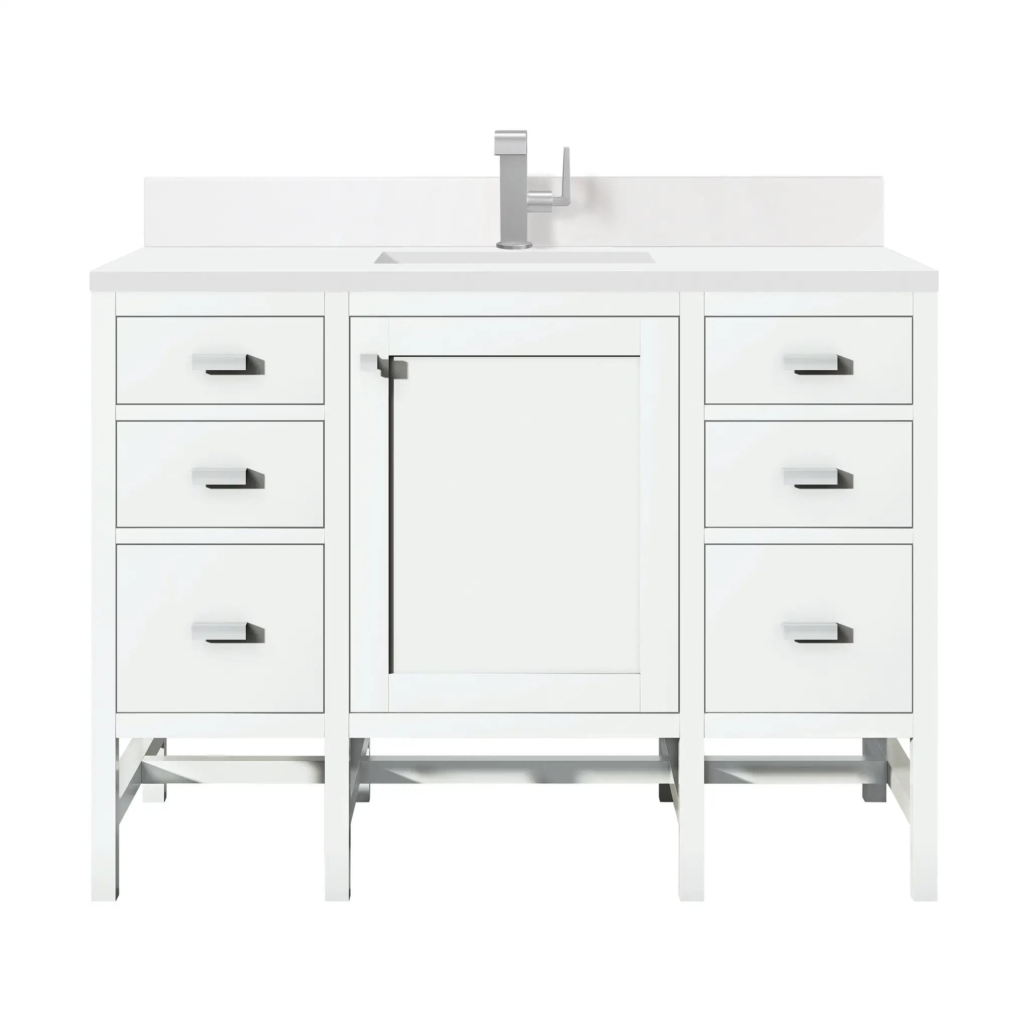 glossy white vanity