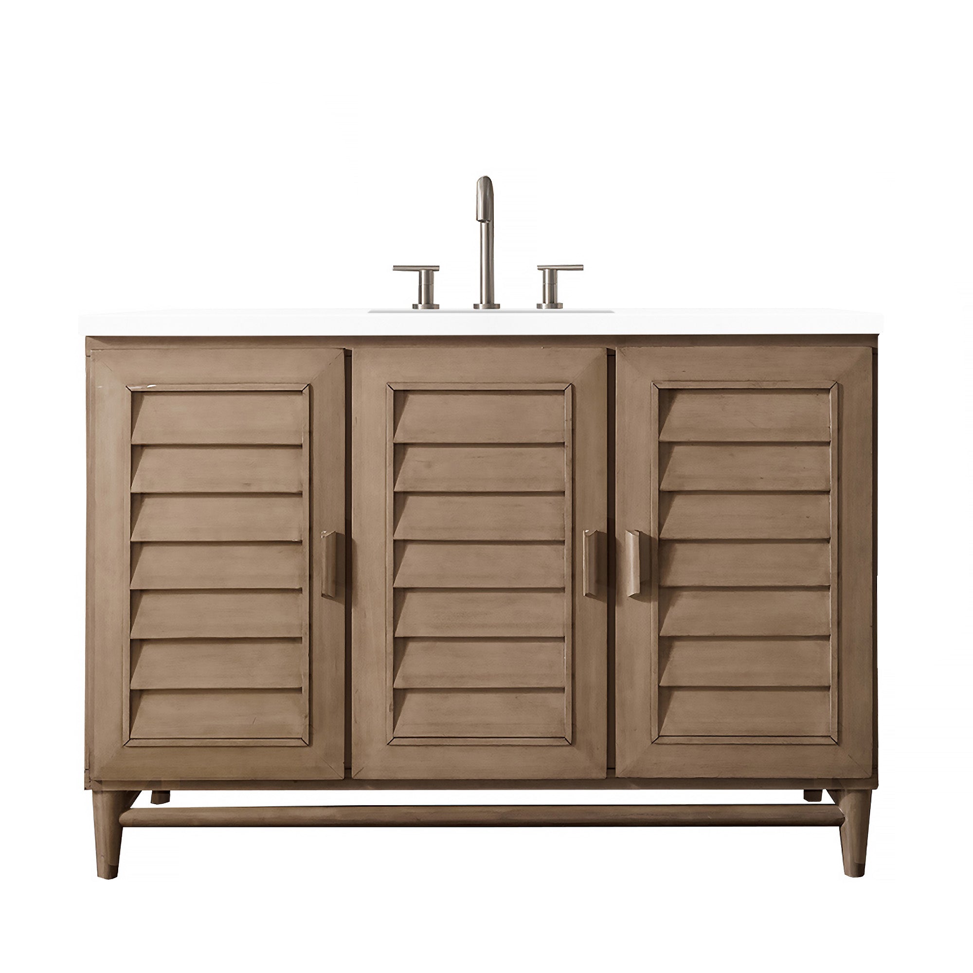 James Martin Vanities Portland 48" Single Vanity Whitewashed Walnut