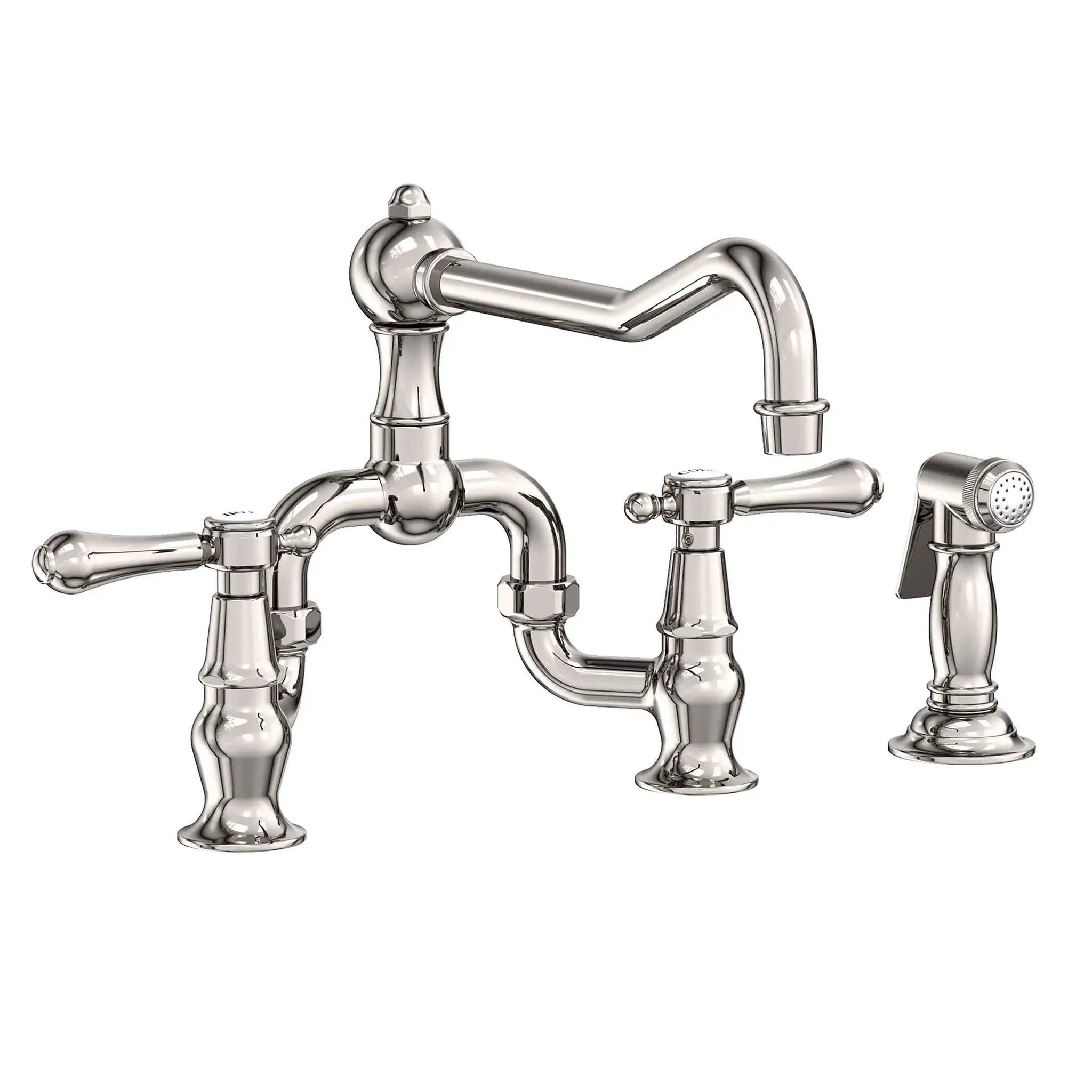 Newport Brass Chesterfield Kitchen Bridge Faucet with Side Spray by Newport Brass