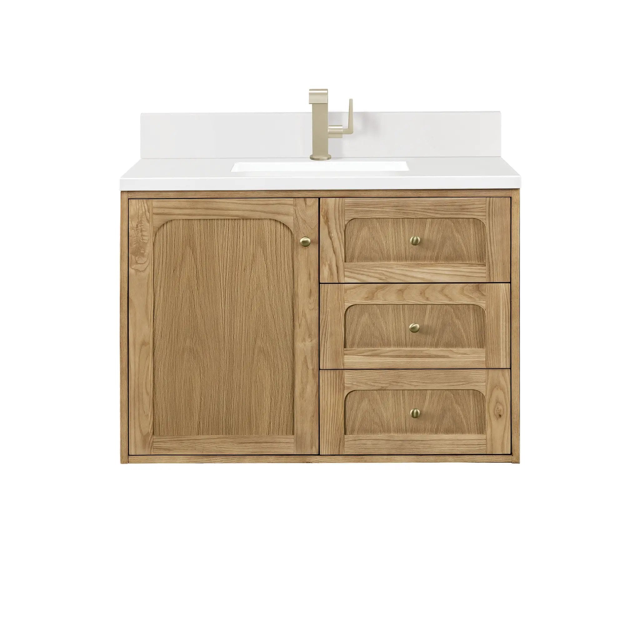 James Martin Laurent 36" Single Vanity Set - Light Natural Oak by James Martin Vanities