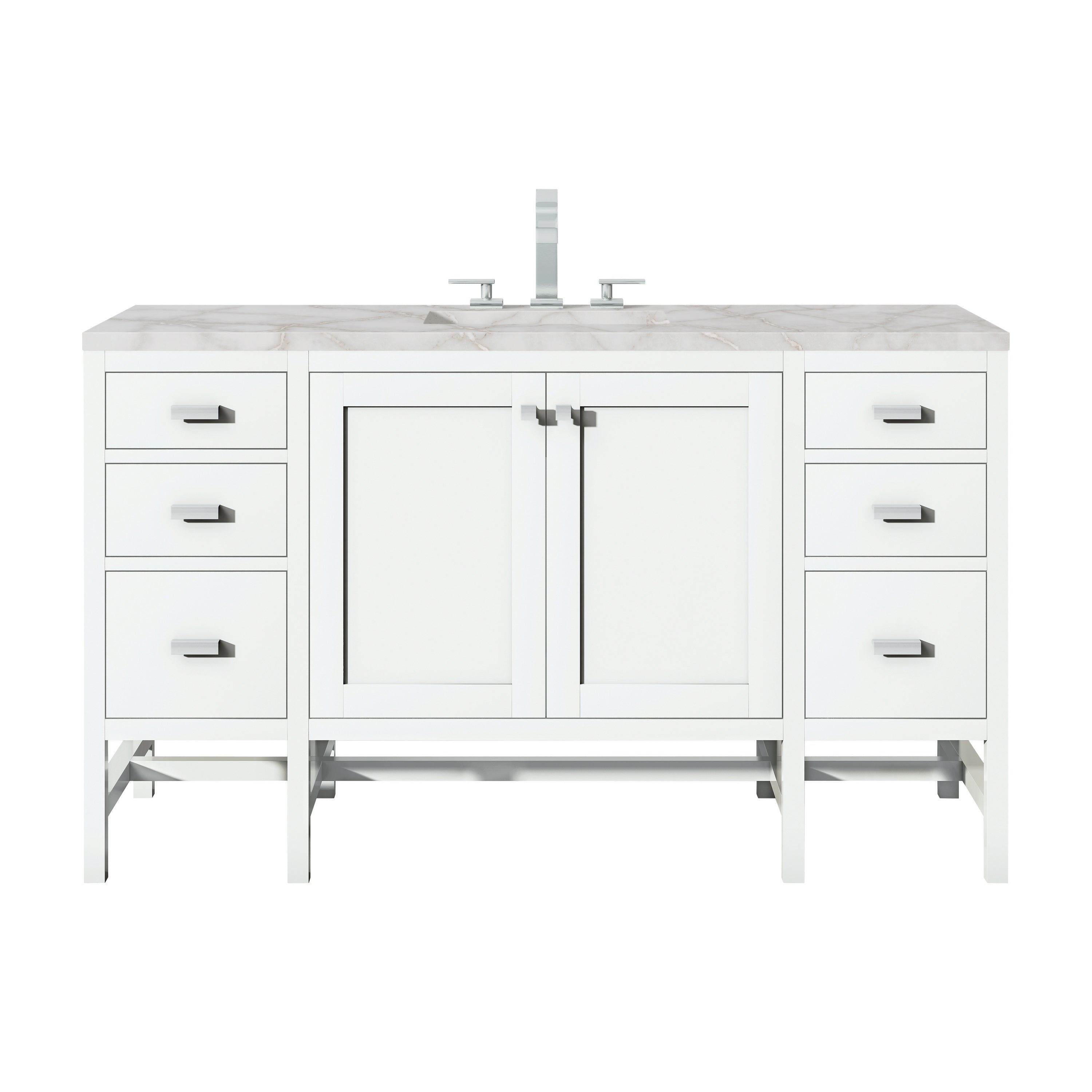 James Martin Vanities Addison 60" Single Vanity - Glossy White
