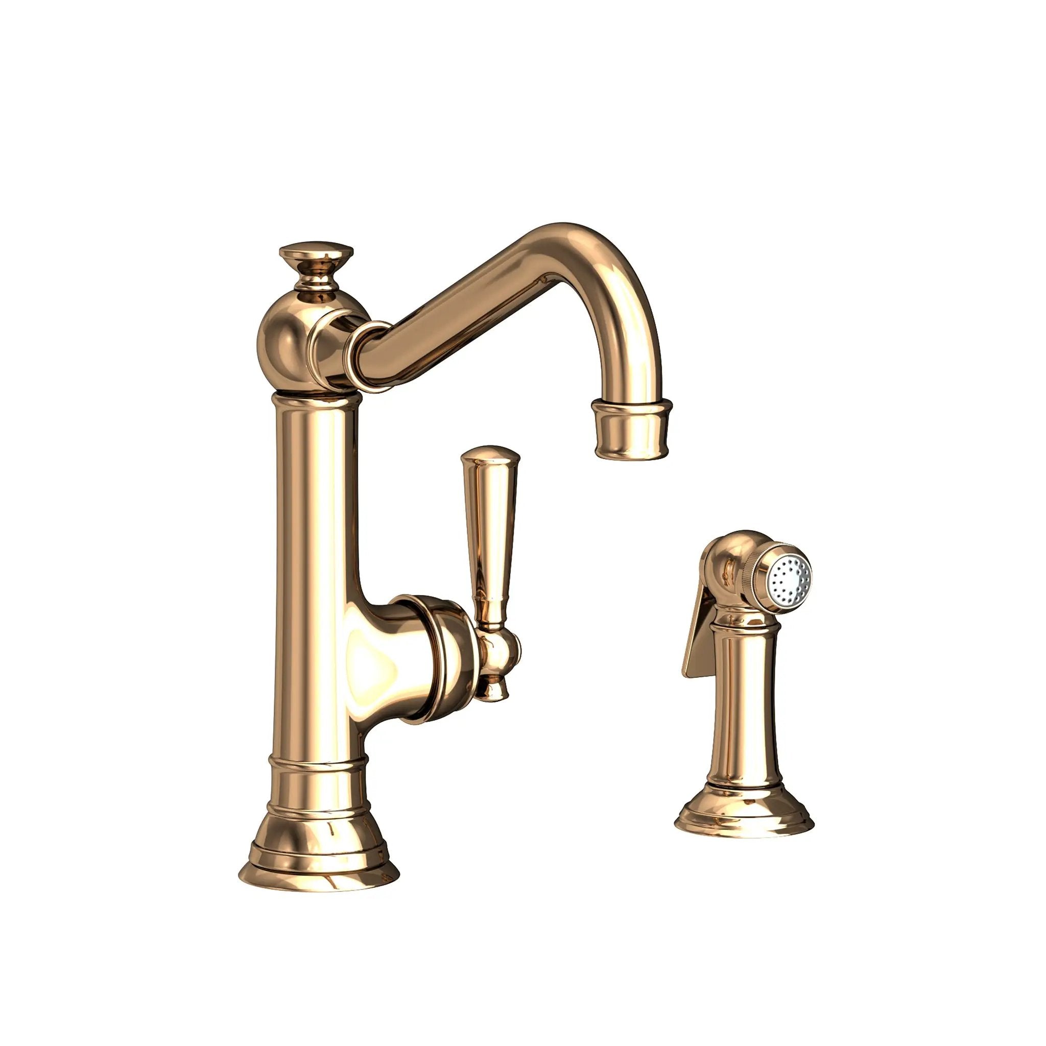 Newport Brass Jacobean Single Handle Kitchen Faucet with Side Spray by Newport Brass
