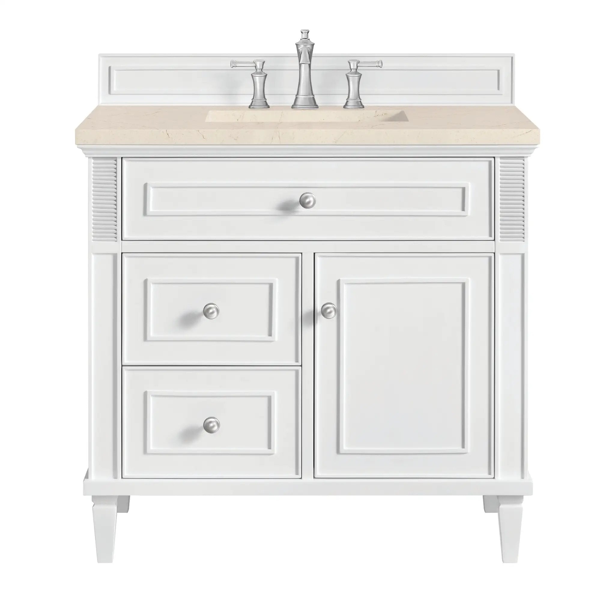 James Martin Lorelai 36" Single Vanity Set - Bright White by James Martin Vanities
