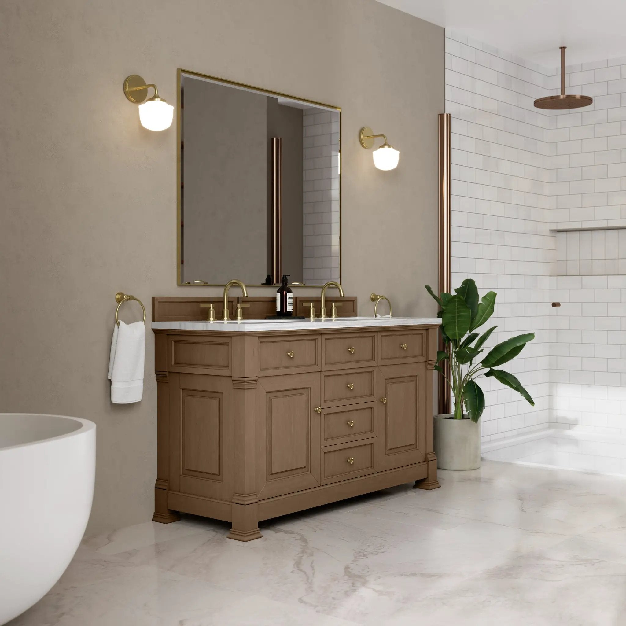 pecan vanity