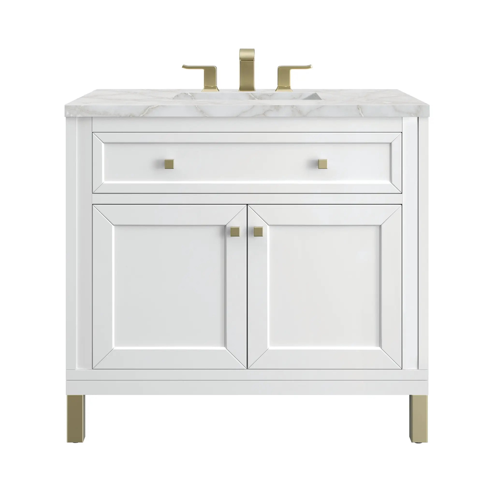 James Martin Chicago 36" Single Vanity Set - Glossy White by James Martin Vanities