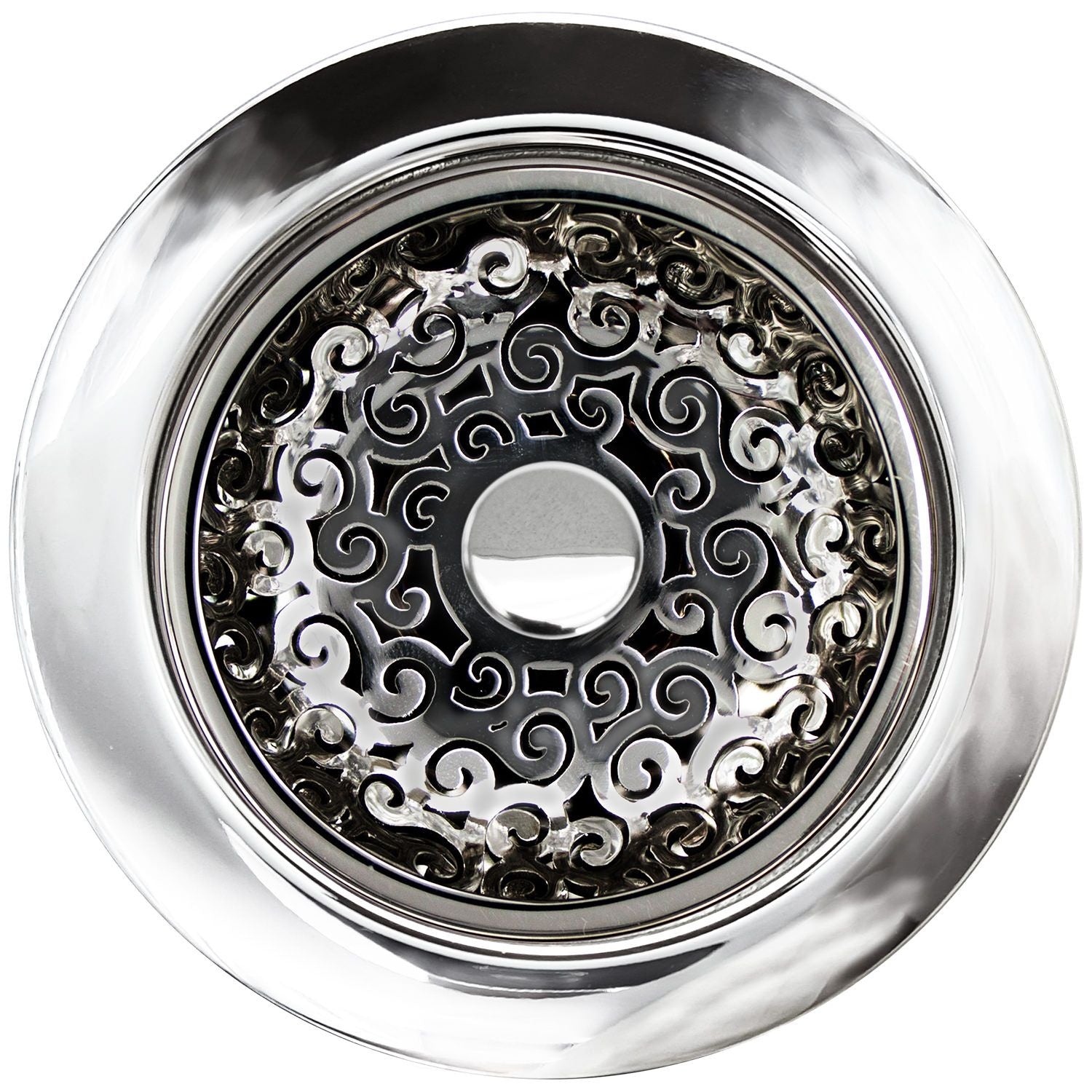 Linkasink Swirl Disposal Flange Without Overflow and with Stopper 3.5"