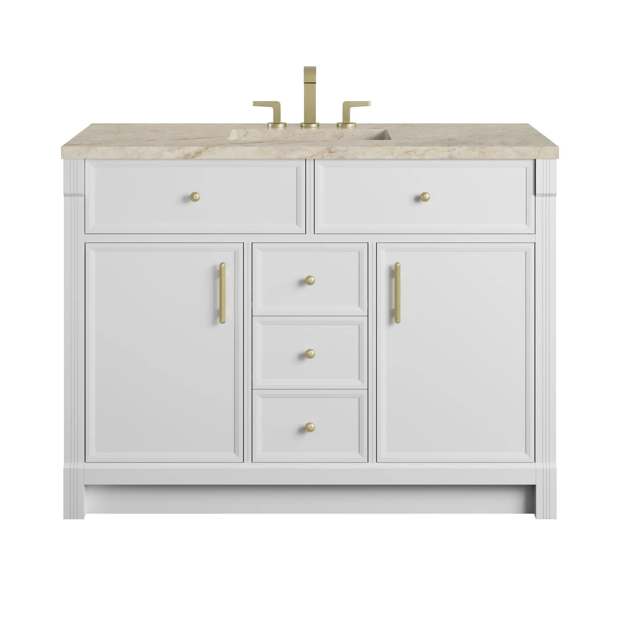 James Martin Bellshire 48" Single Vanity Set - Bright White by James Martin Vanities