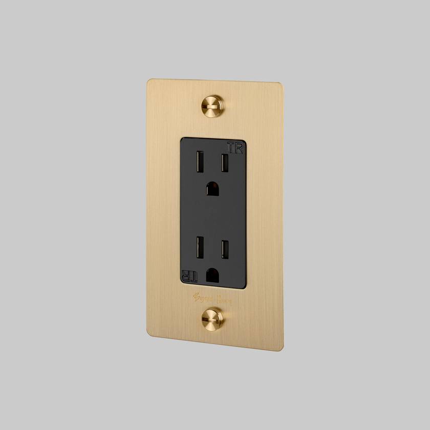 Buster + Punch 1G Duplex Outlet with Logo