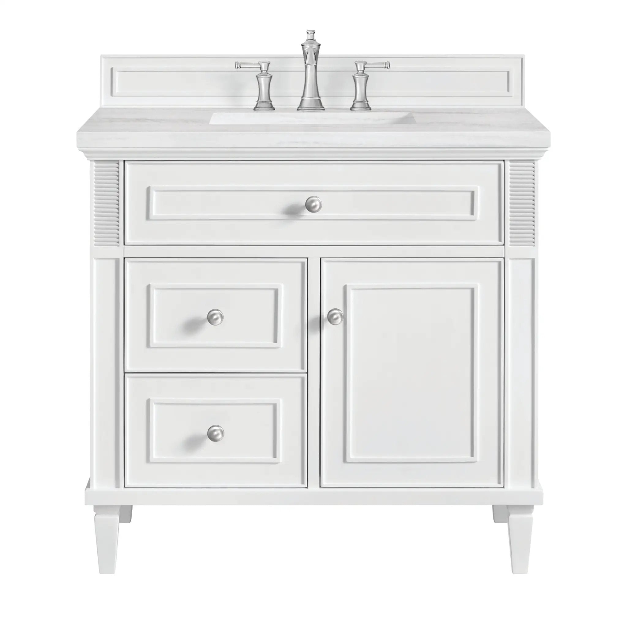 James Martin Lorelai 36" Single Vanity Set - Bright White by James Martin Vanities
