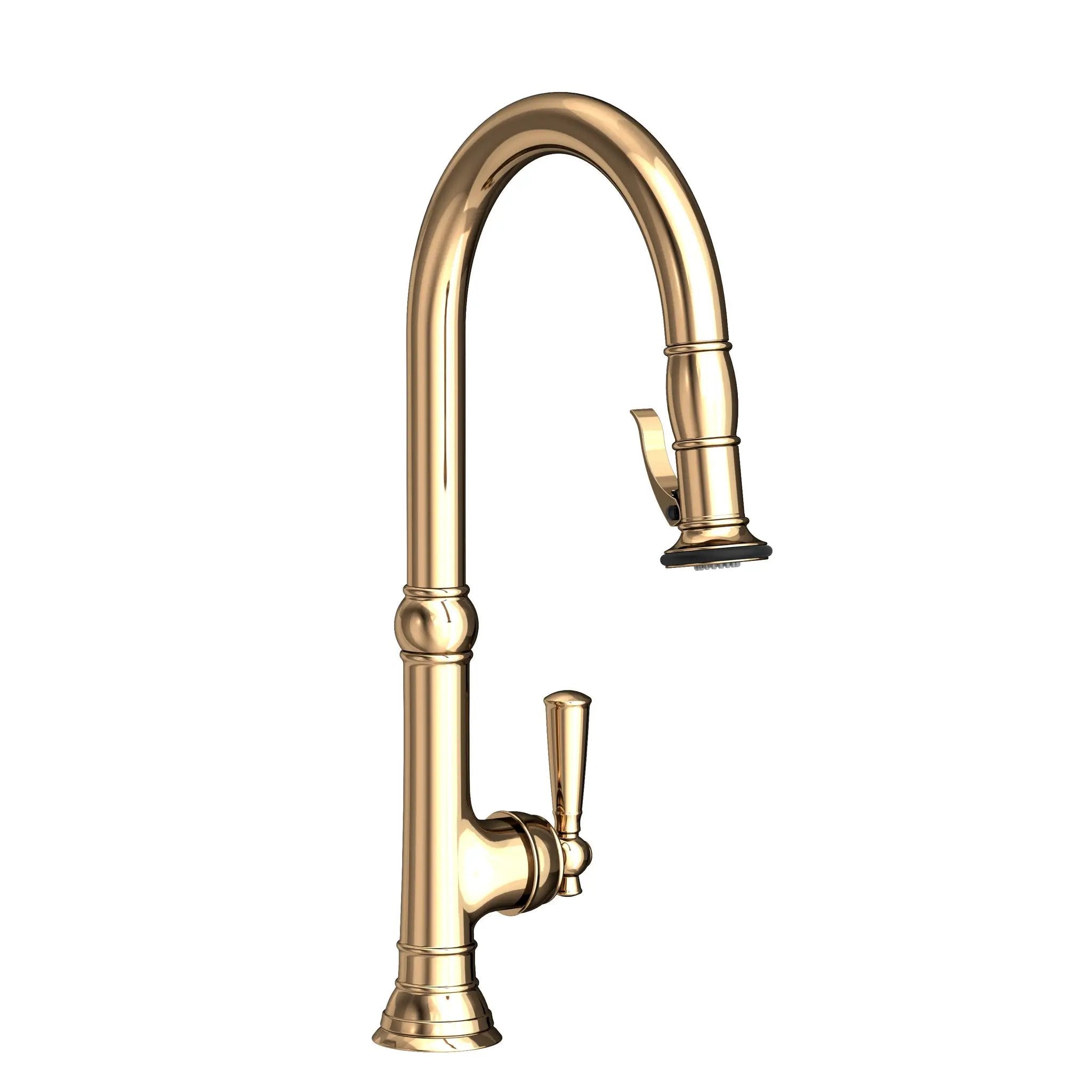 Newport Brass Jacobean Pull-Down Kitchen Faucet with Lever Controled Spray by Newport Brass