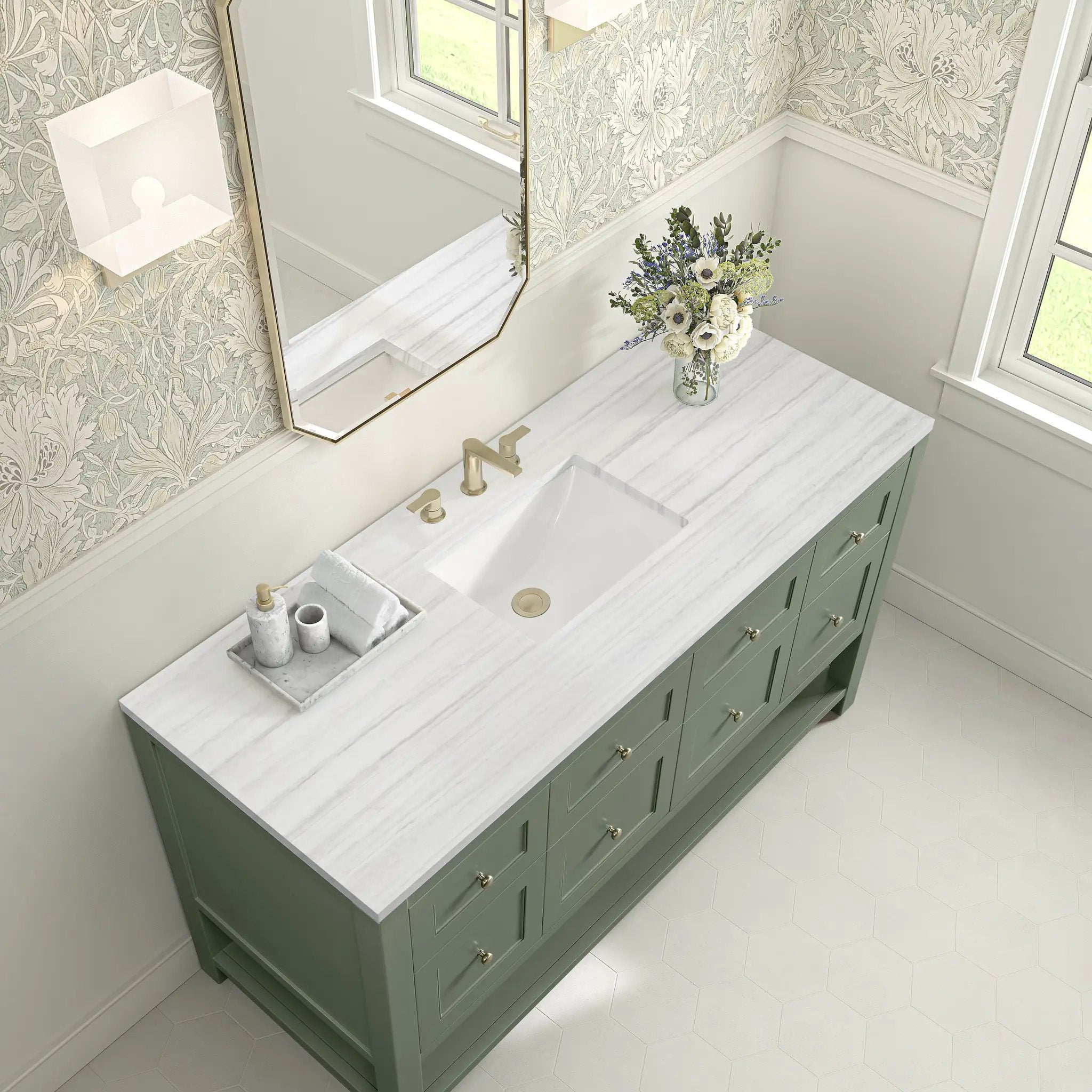 smokey celadon vanity