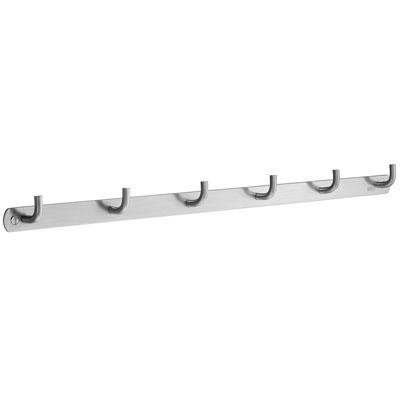 brushed stainless steel coat rack