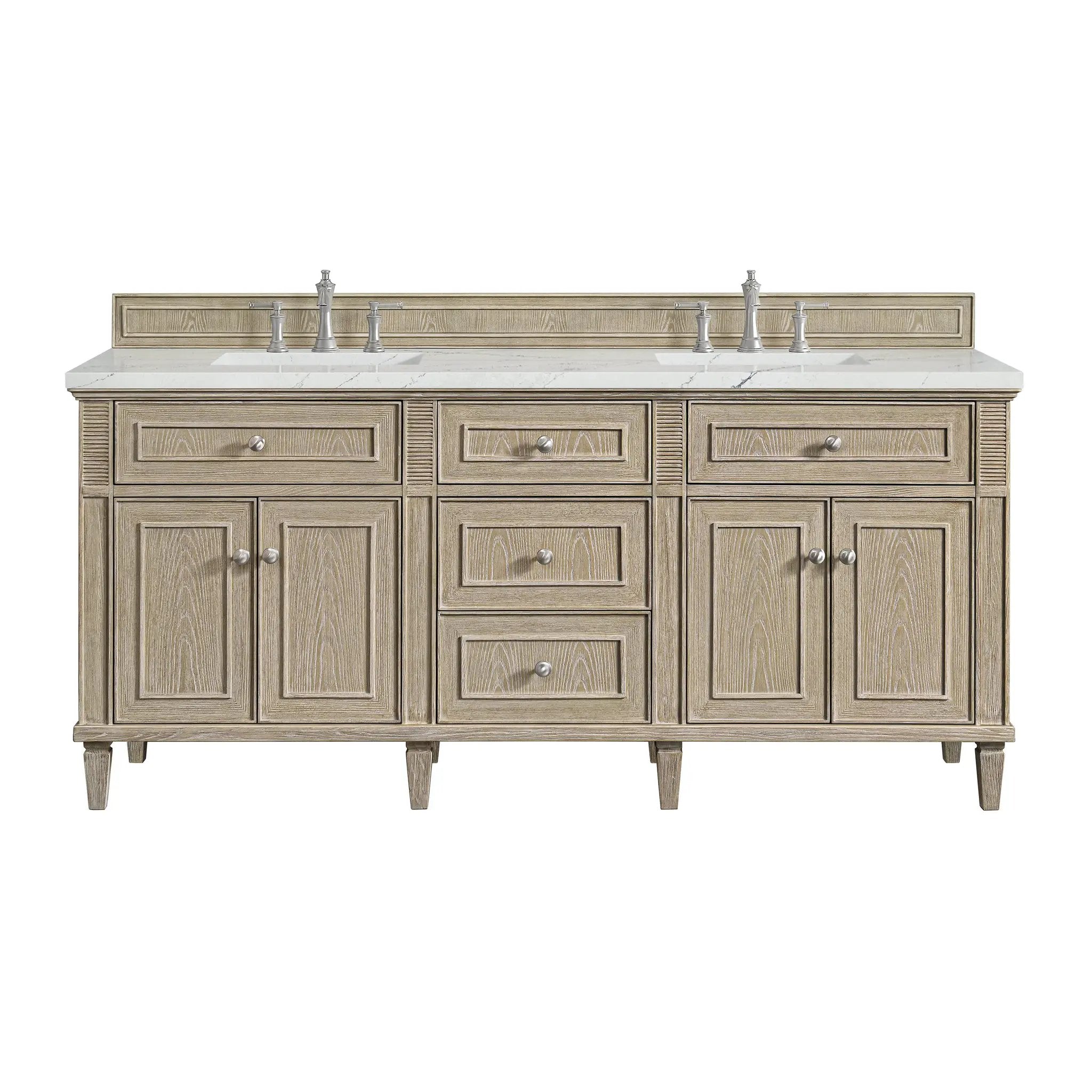 James Martin Lorelai 72" Double Vanity Set - Whitewashed Oak by James Martin Vanities
