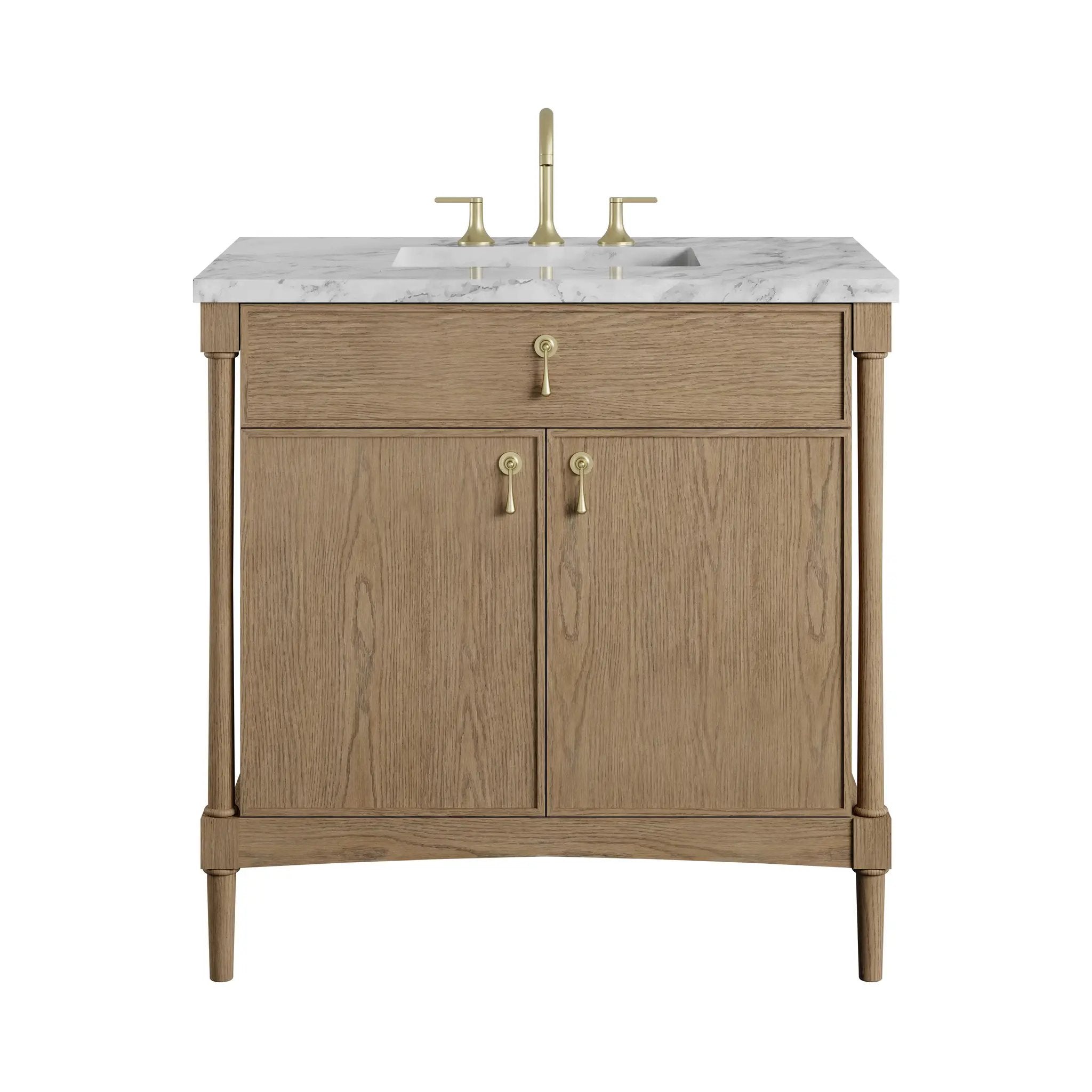 James Martin Kinnsden 36" Single Vanity Set - Weathered Oak by James Martin Vanities