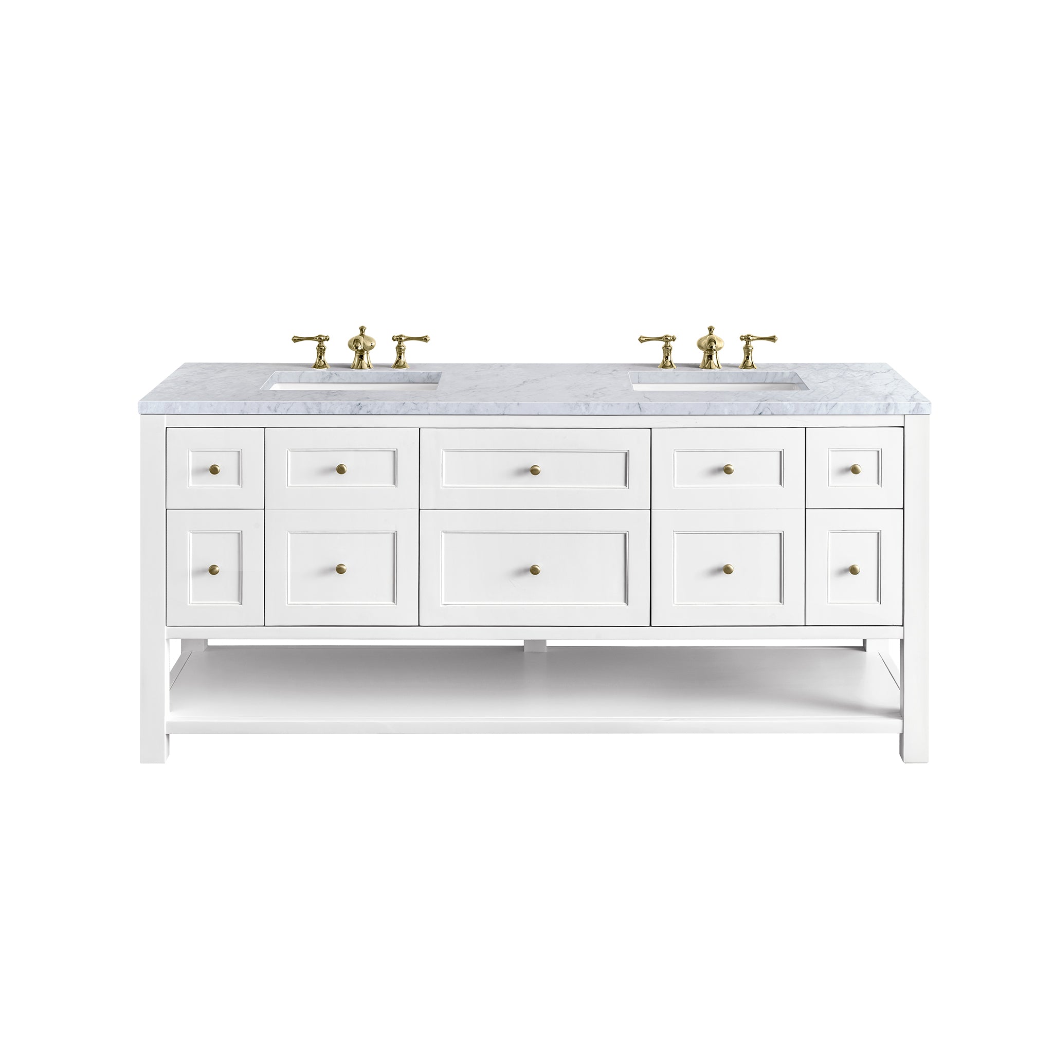 James Martin Vanities Breckenridge 72" Double Vanity - Bright White
