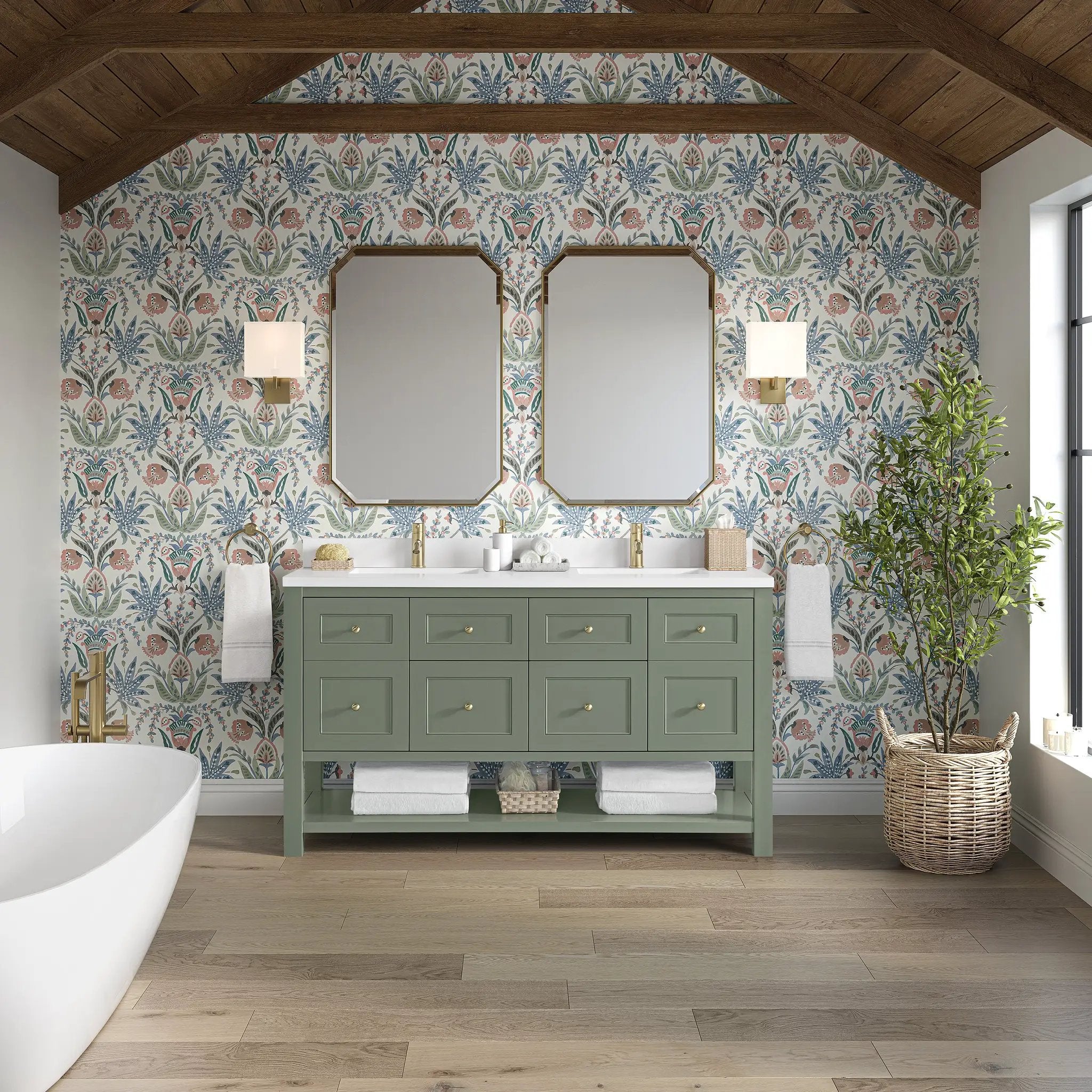 smokey celadon vanity