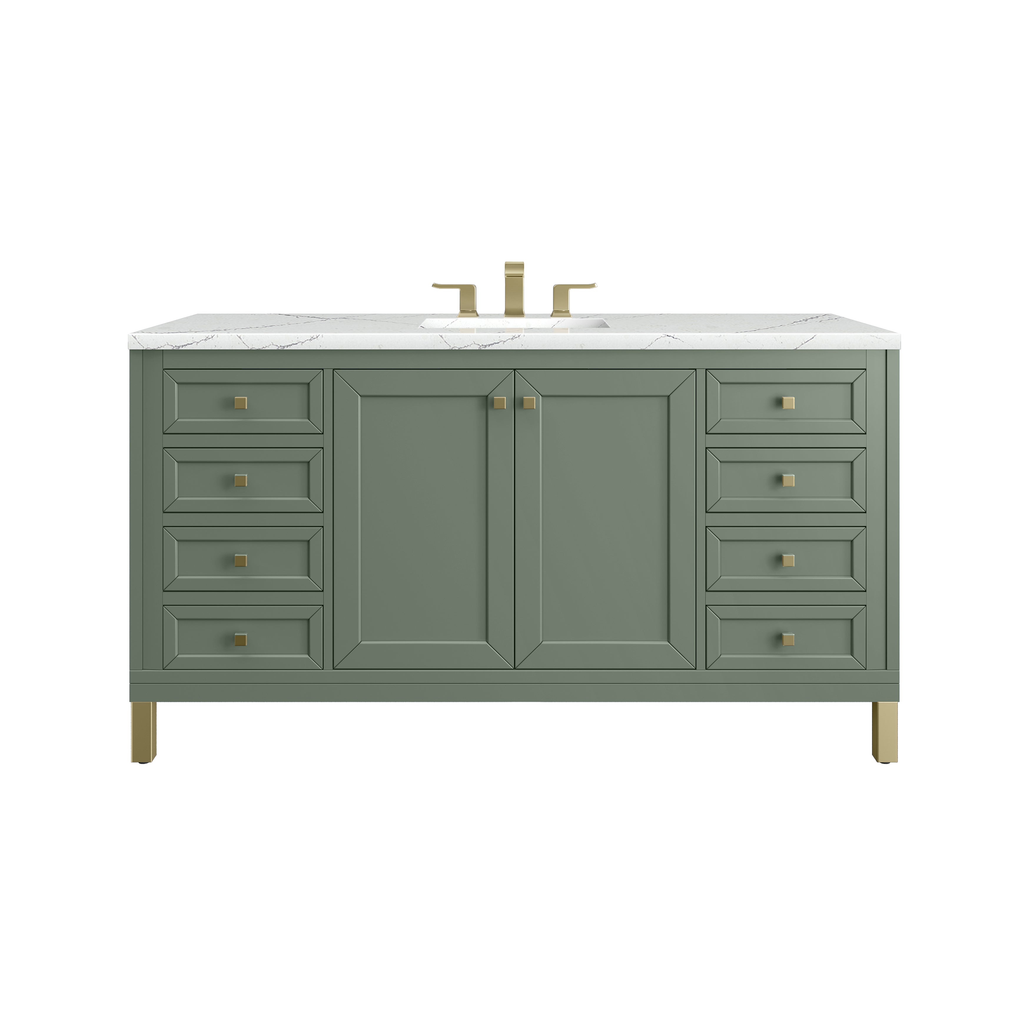 James Martin Vanities Chicago 60" Single Vanity - Smokey Celadon