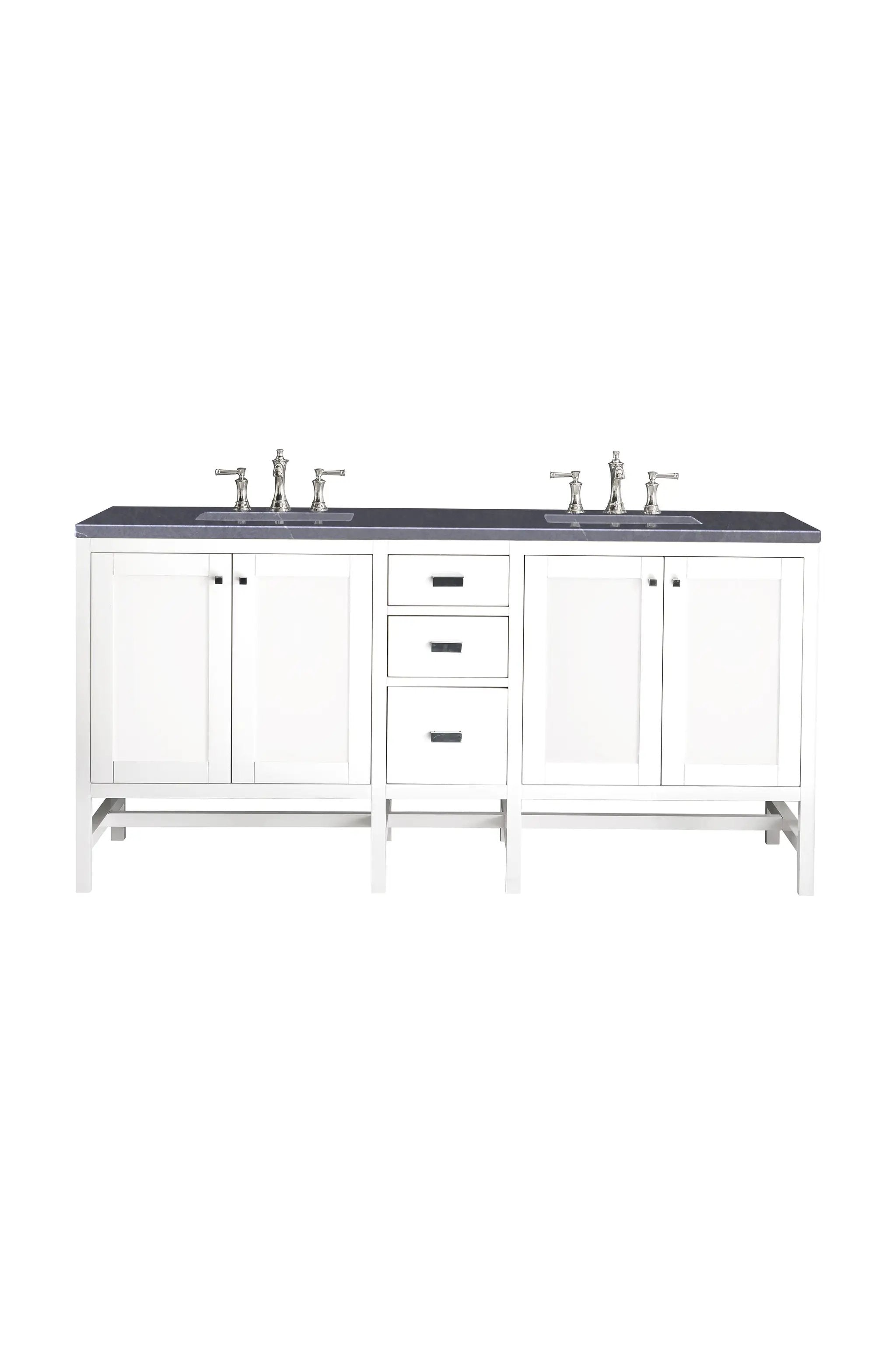 James Martin Addison 72" Double Vanity Set - Glossy White by James Martin Vanities