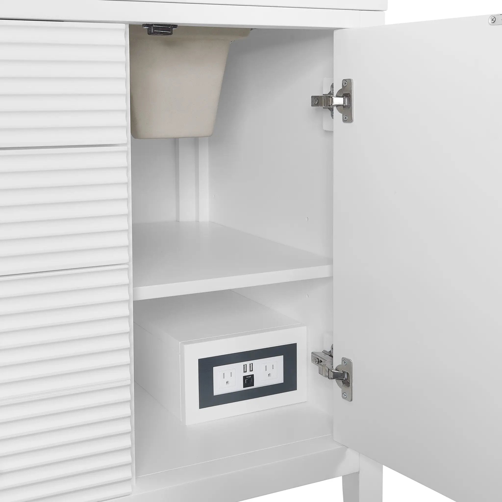 bright white vanity