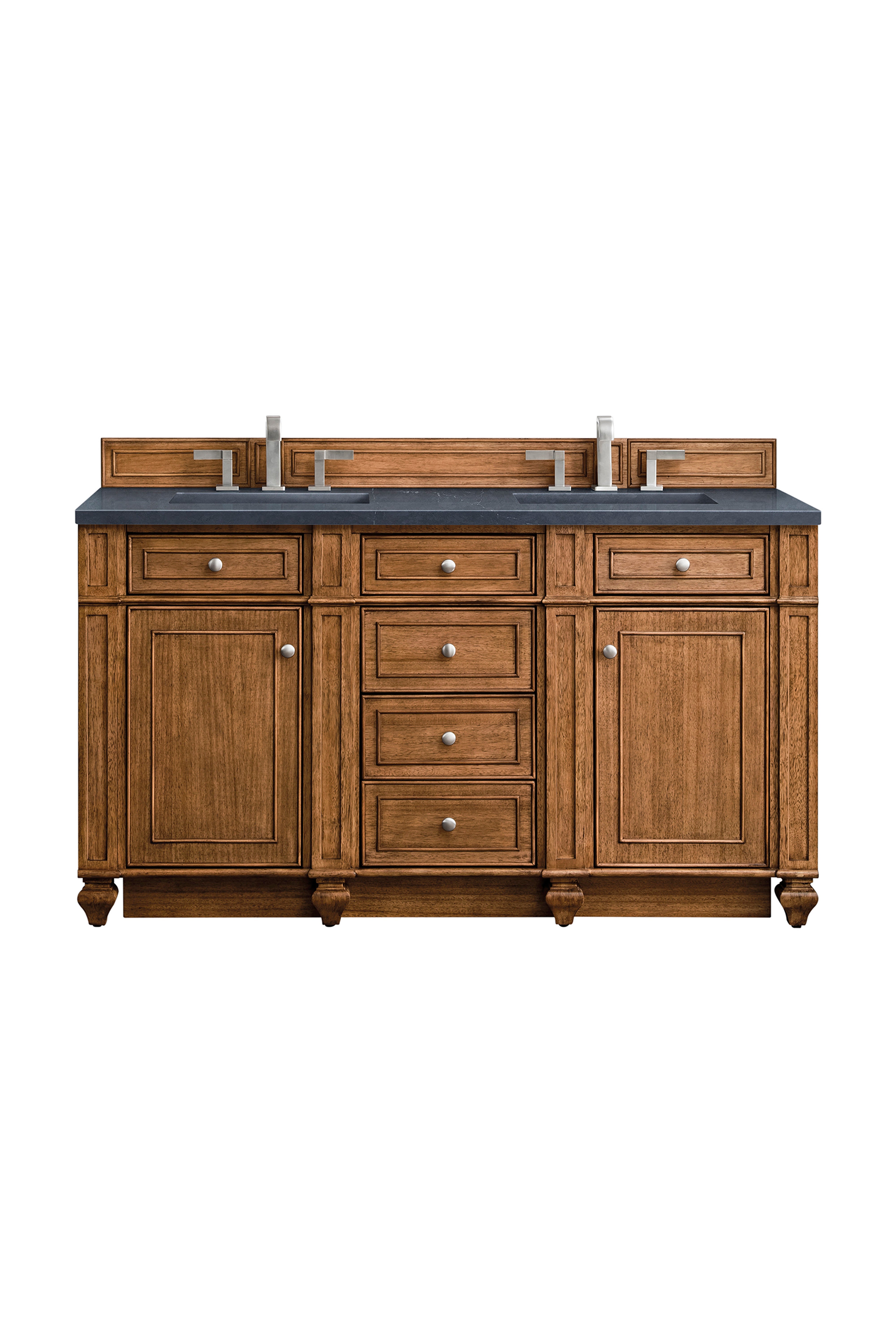 James Martin Vanities Bristol 60" Double Vanity - Saddle Brown