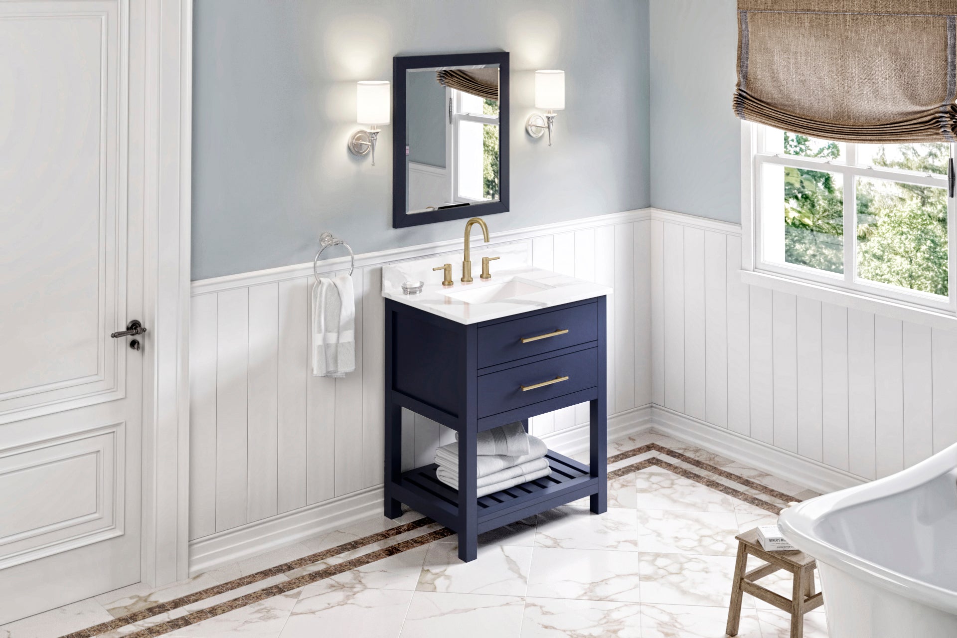 hale blue vanity