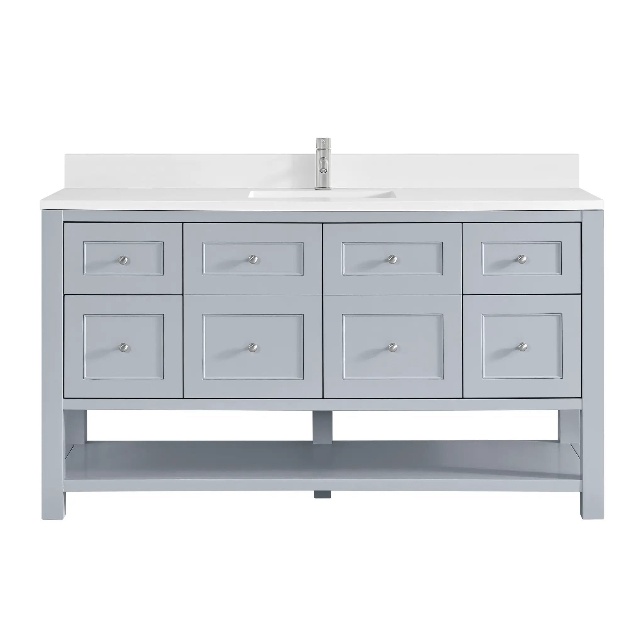 James Martin Breckenridge 60" Single Vanity Set - Serenity Blue by James Martin Vanities