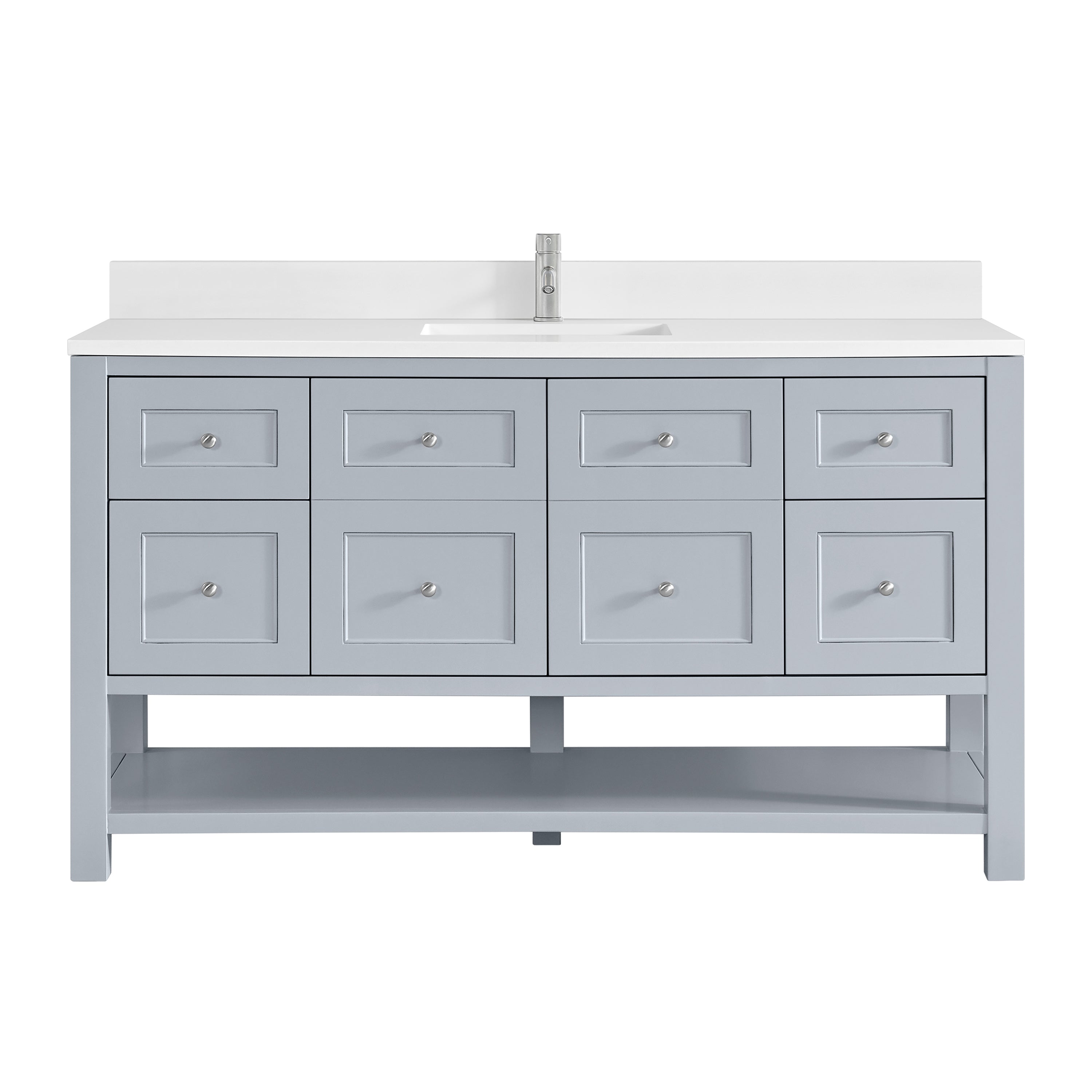 James Martin Vanities Breckenridge 60" Single Vanity - Serenity Blue